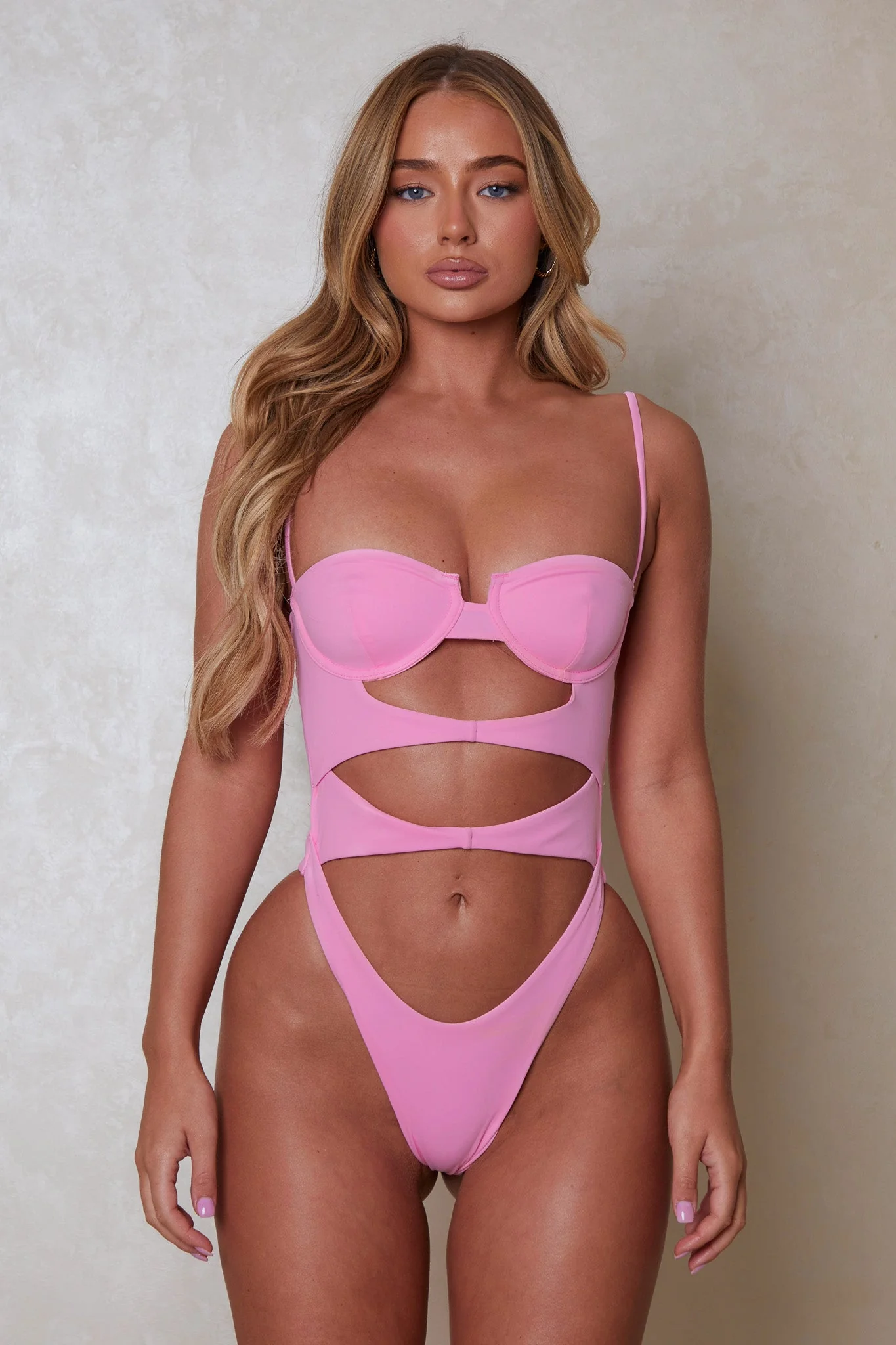 The Cut Out Cup Swim in Pink - Image 9