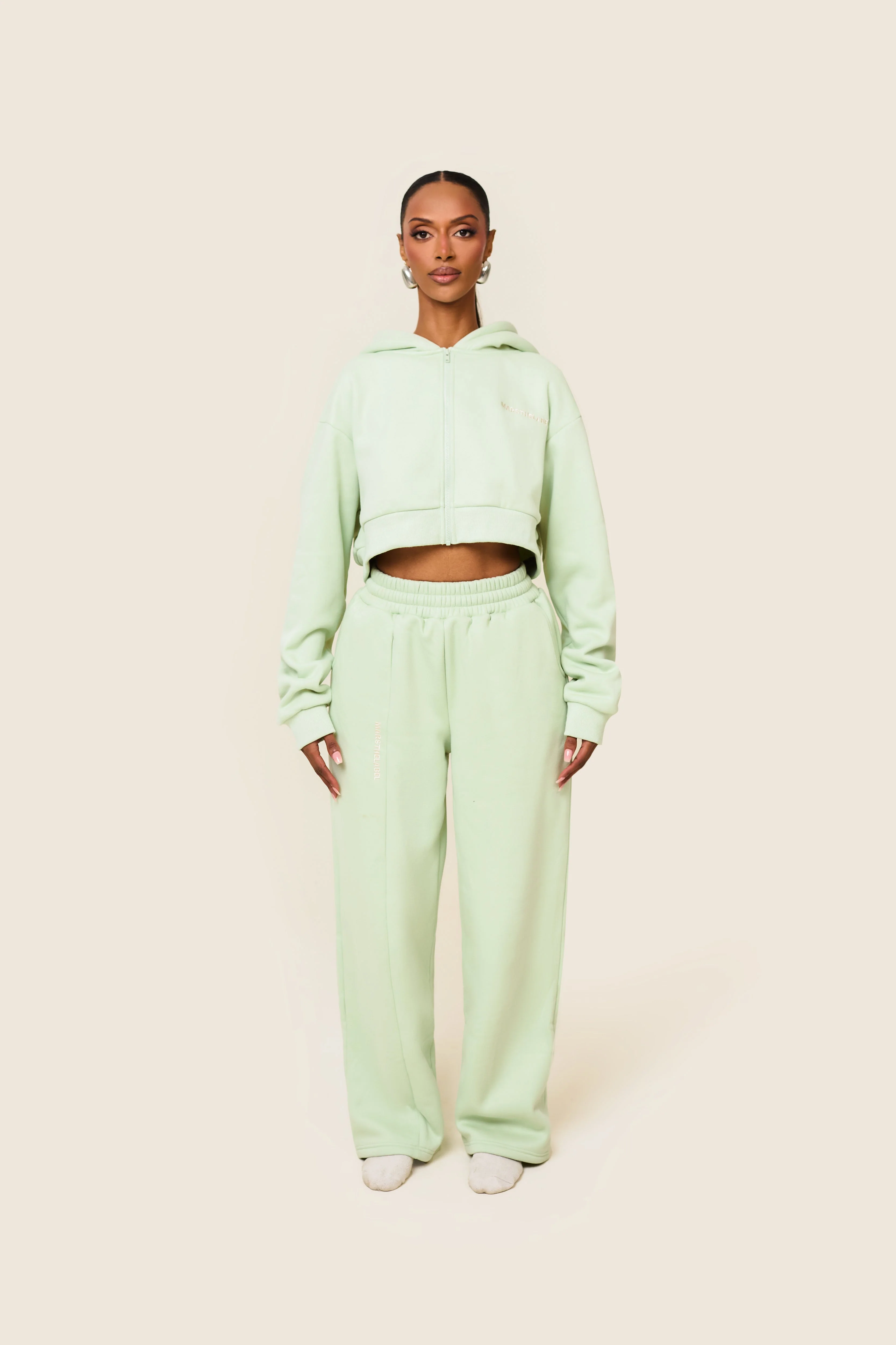 The Essentials Cropped Jacket in Sage