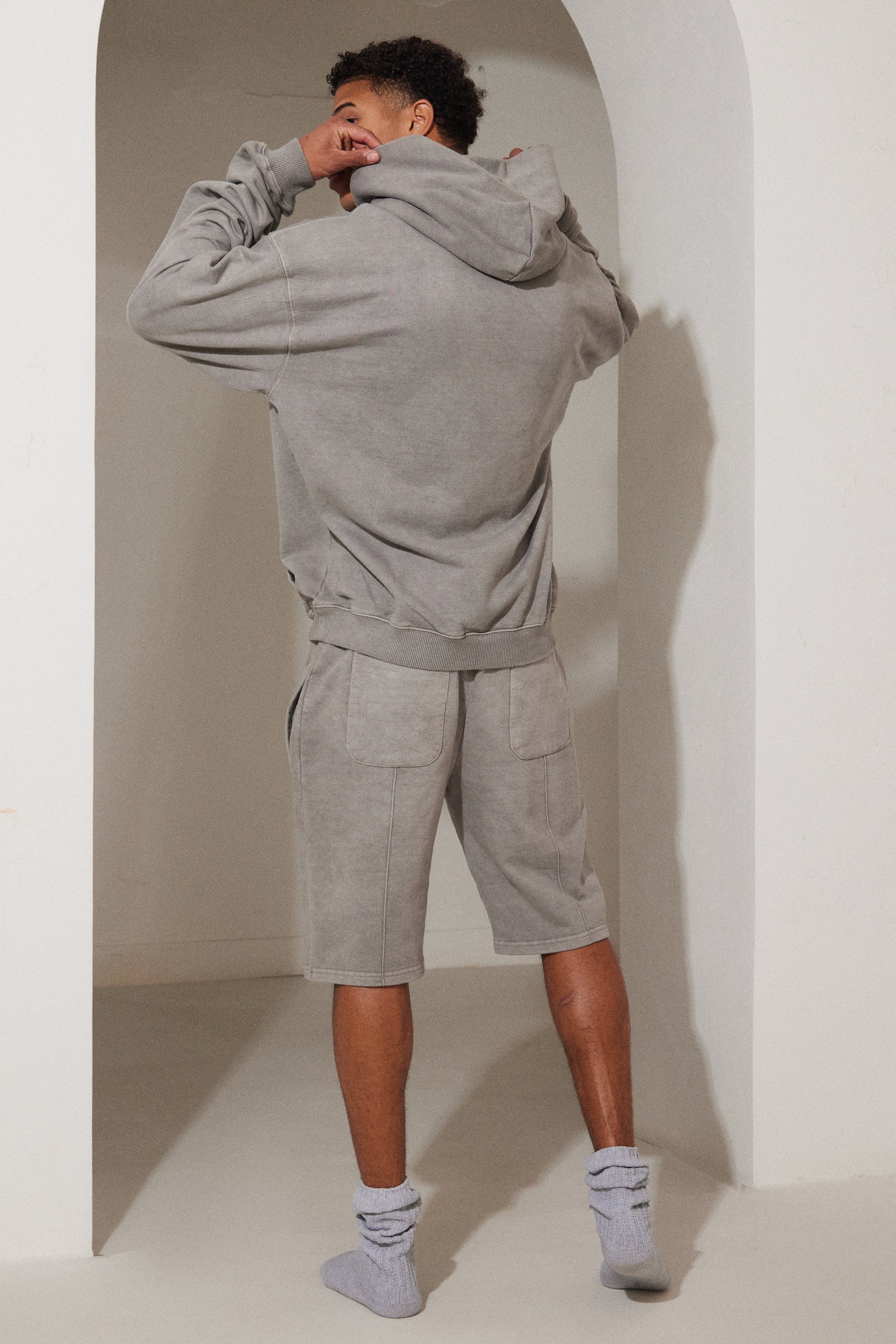 Men's Shorts in Grey Wash - Image 3