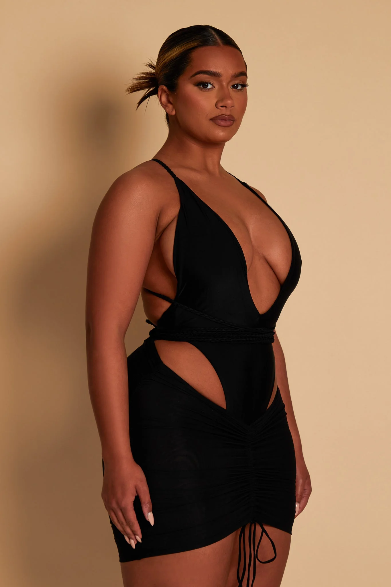 Mesh Cover Up Skirt in Black - Image 7