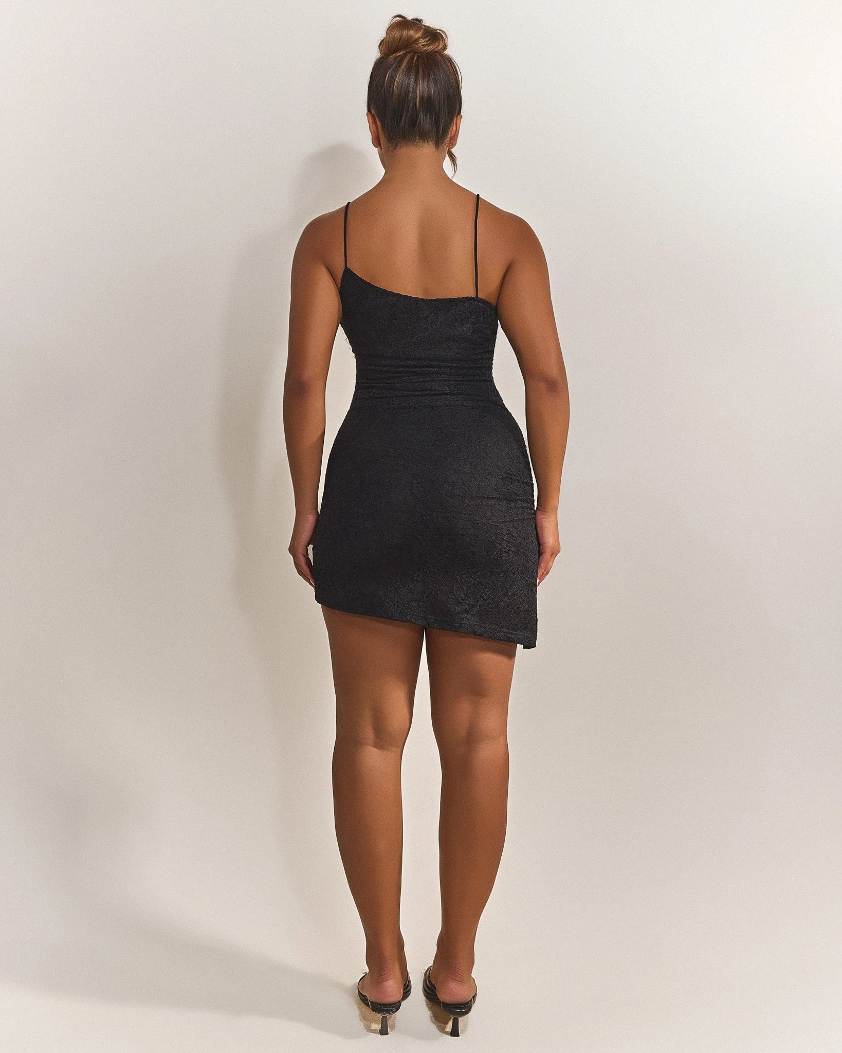 The Asymmetric Lace Mini in Black - Image 3