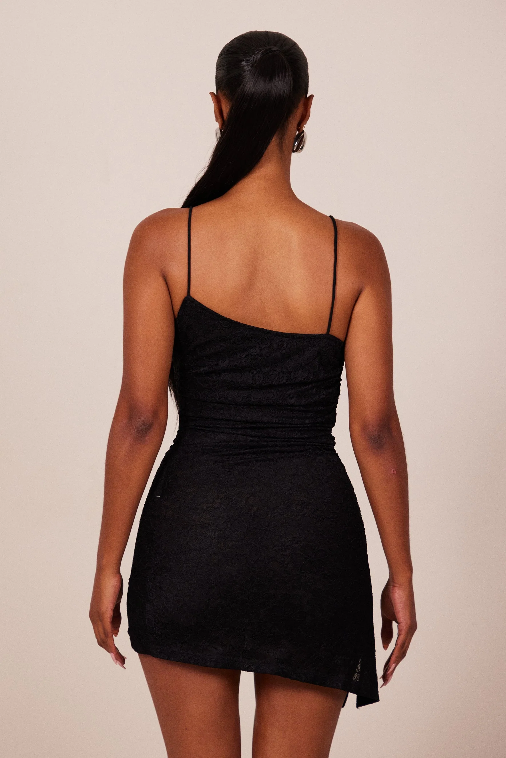 The Asymmetric Lace Mini in Black - Image 9