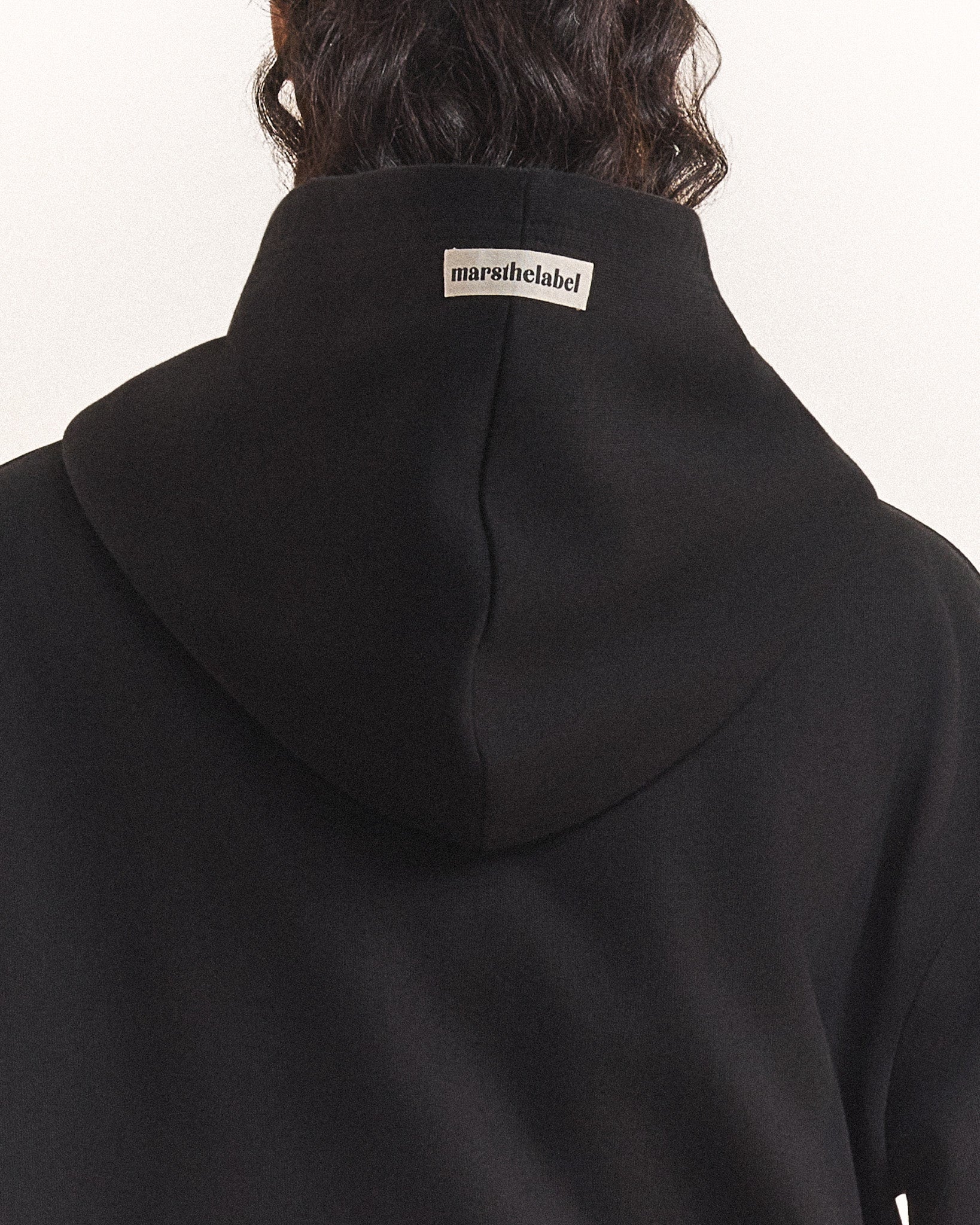 The Basic Long Zip Hoodie in Black - Image 4