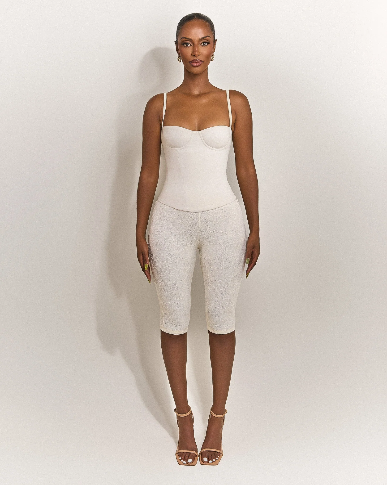 The Brielle Capri Bottoms in Off White - Image 7