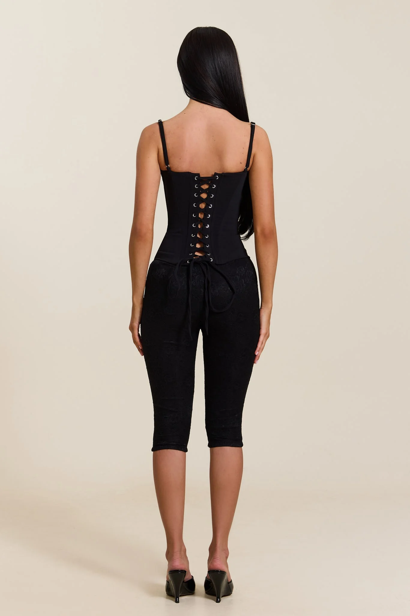 The Brielle Capri Bottoms in Black - Image 3