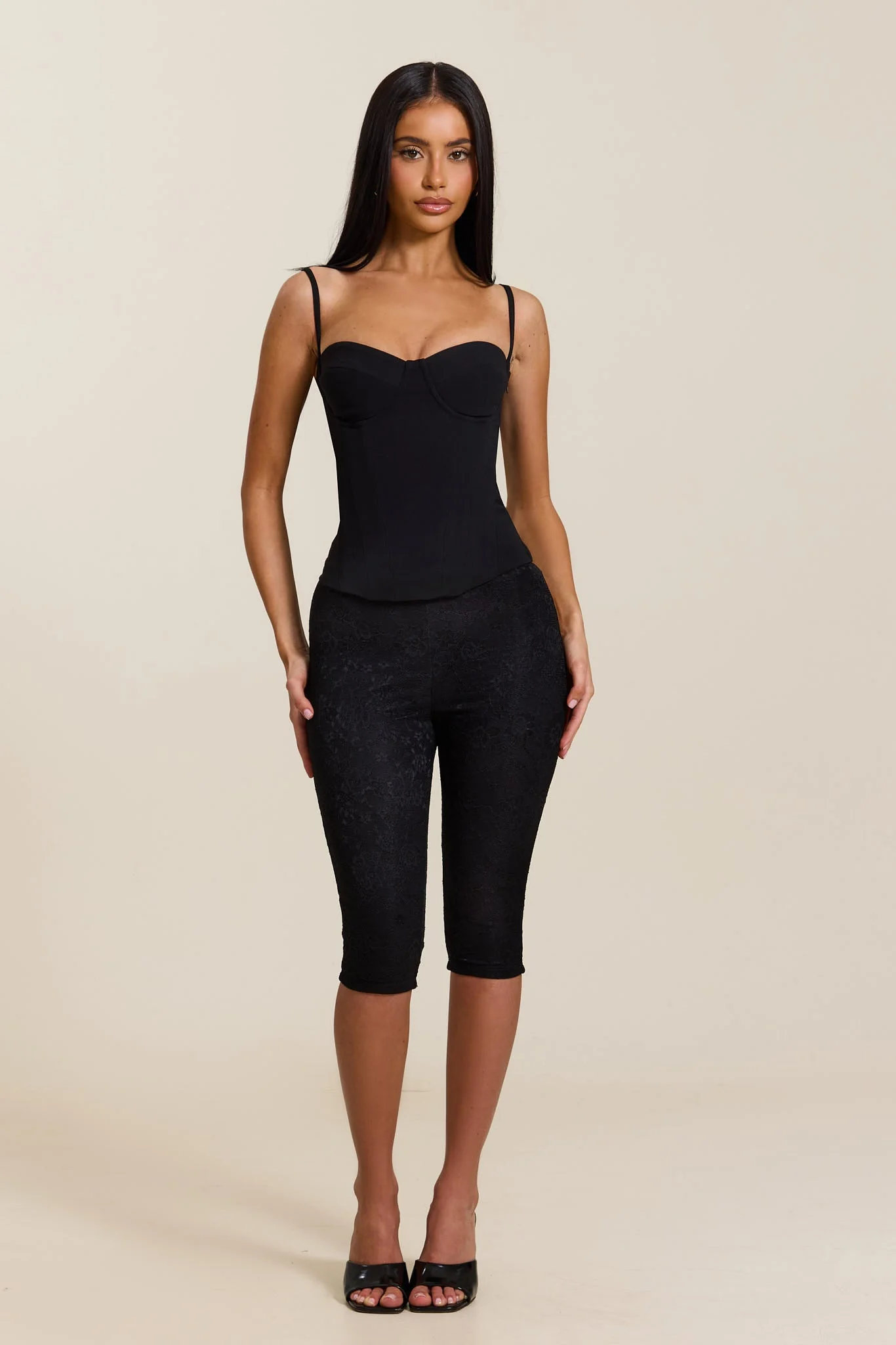 The Brielle Capri Bottoms in Black - Image 4