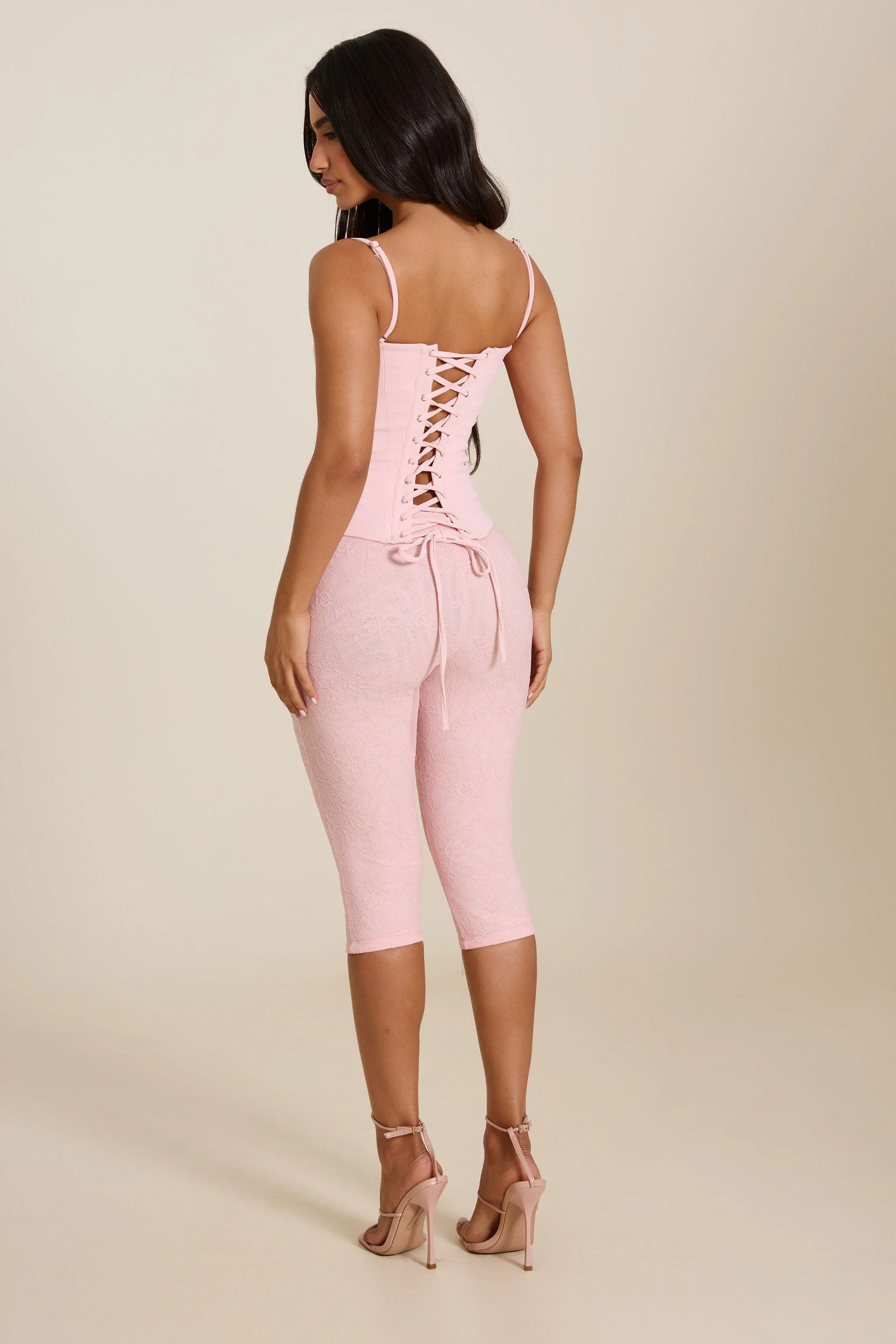 The Brielle Capri Bottoms in Baby Pink - Image 5