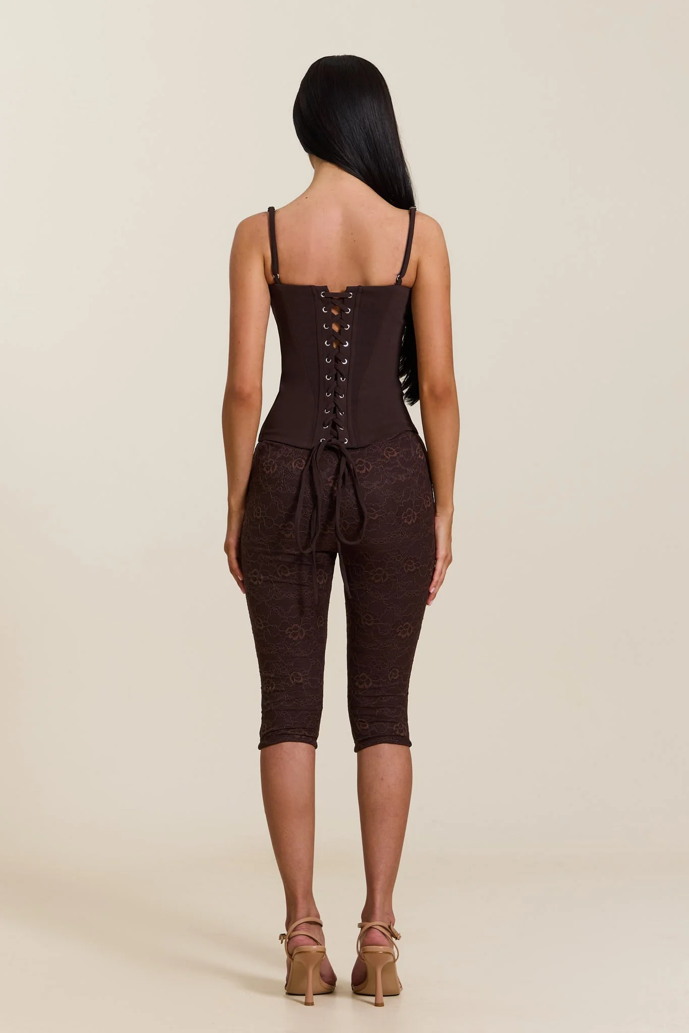 The Brielle Capri Bottoms in Brown - Image 4