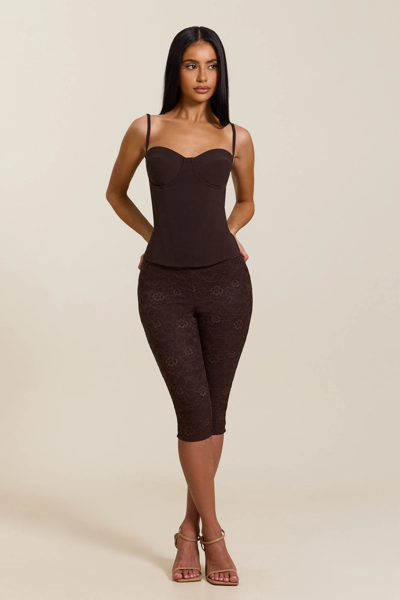 The Brielle Capri Bottoms in Brown - Image 5