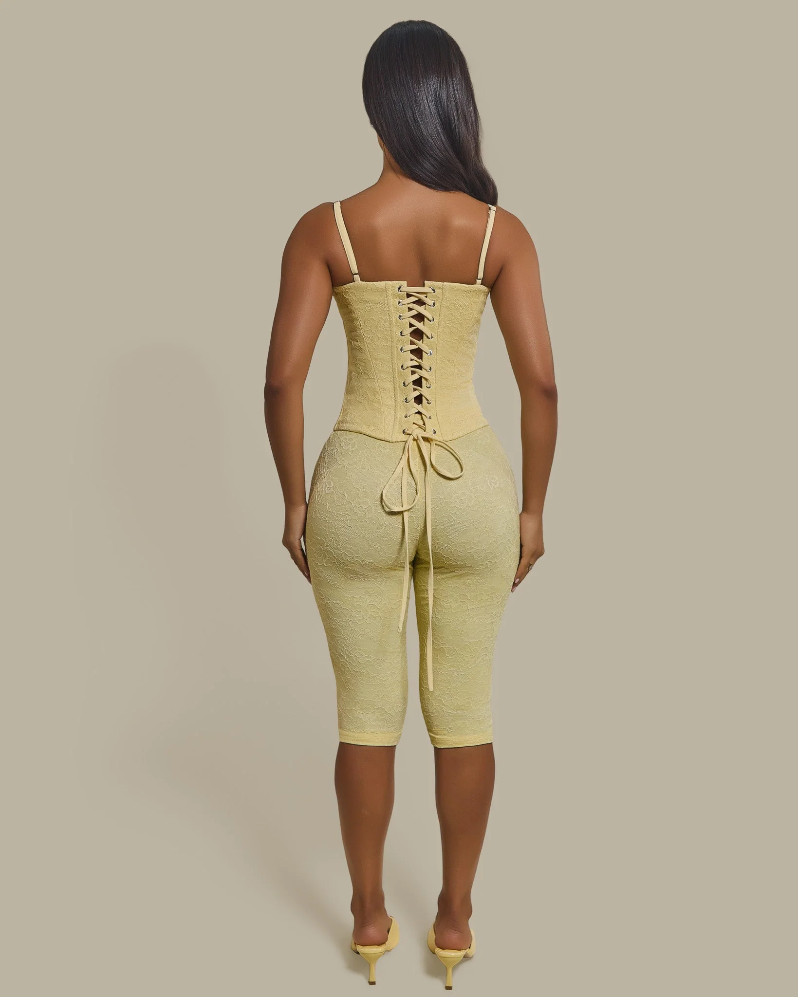 The Brielle Capri Leggings in Butter Yellow - Image 5