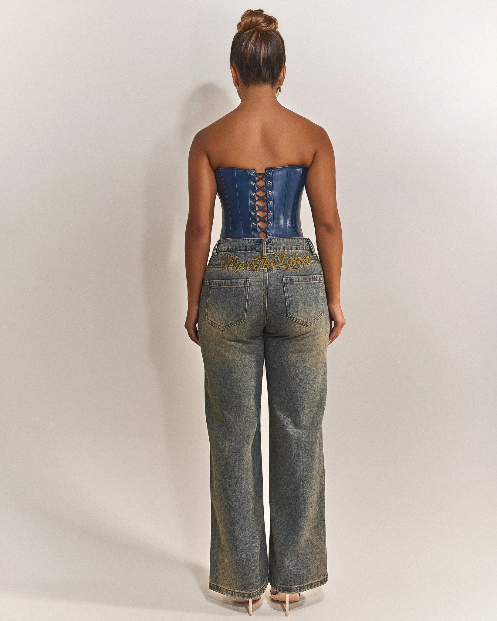 The Cinch Corset in Navy - Image 3