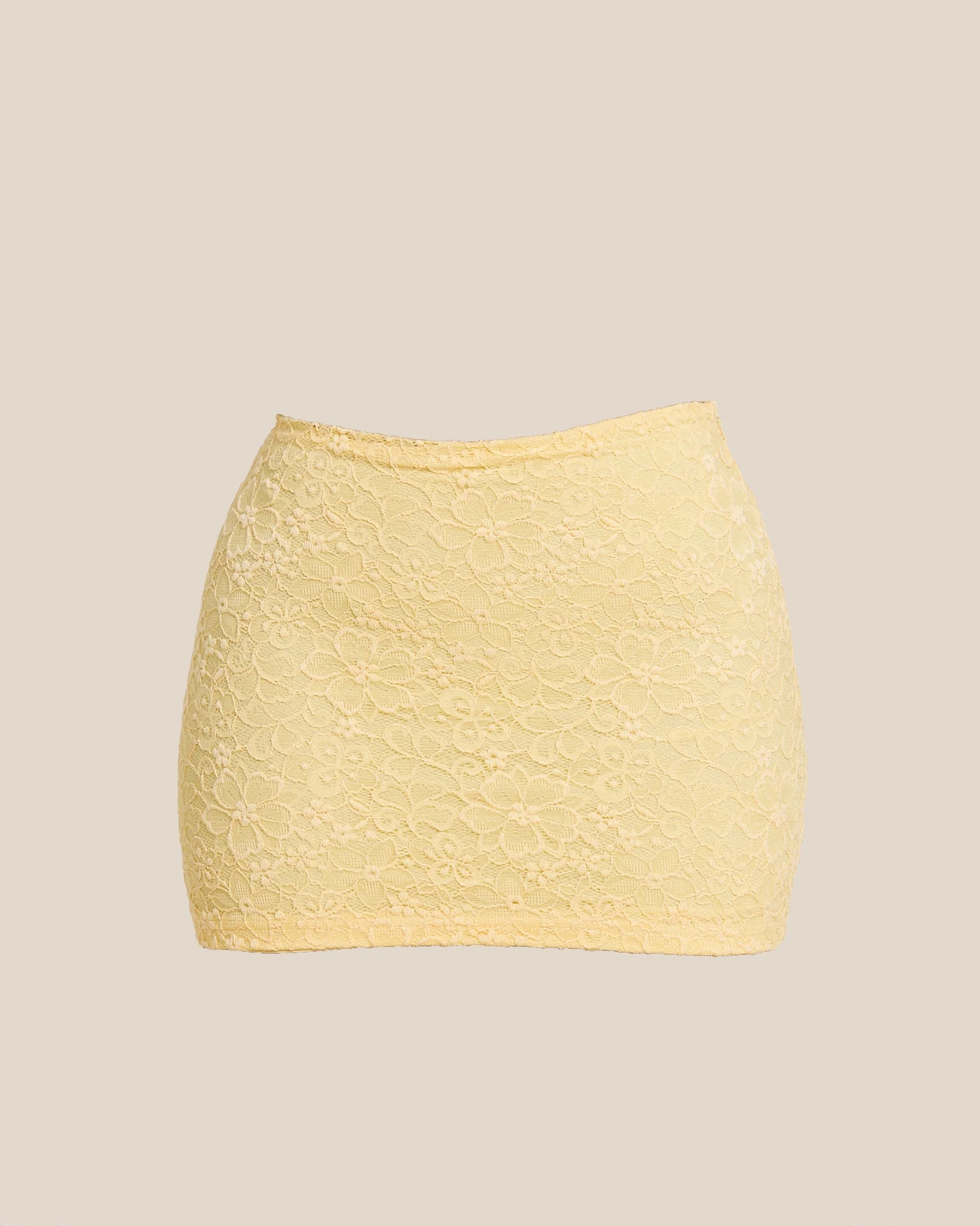 The Cinched Lace Corset Mini Set in Yellow - Image 9