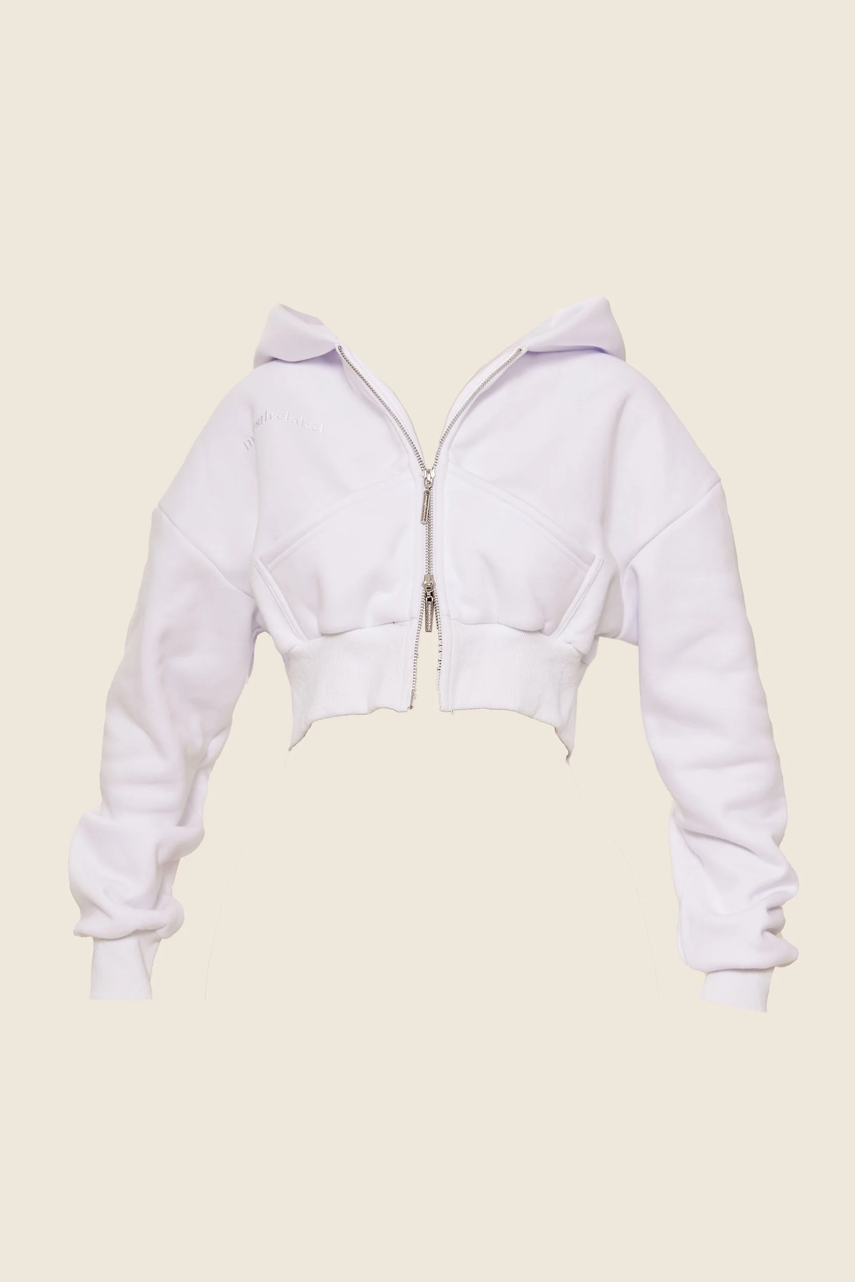 The Classics cropped zip hoodie in White - Image 10