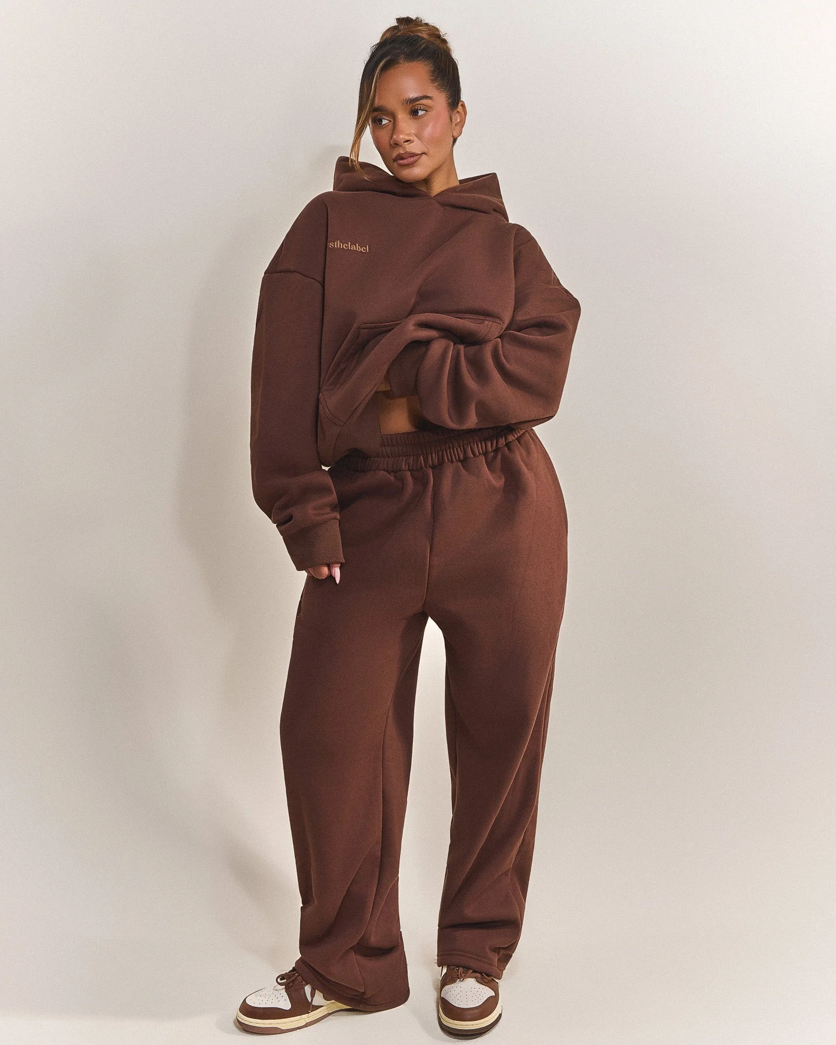 The Classics Cuffed Joggers in Brown - Image 4