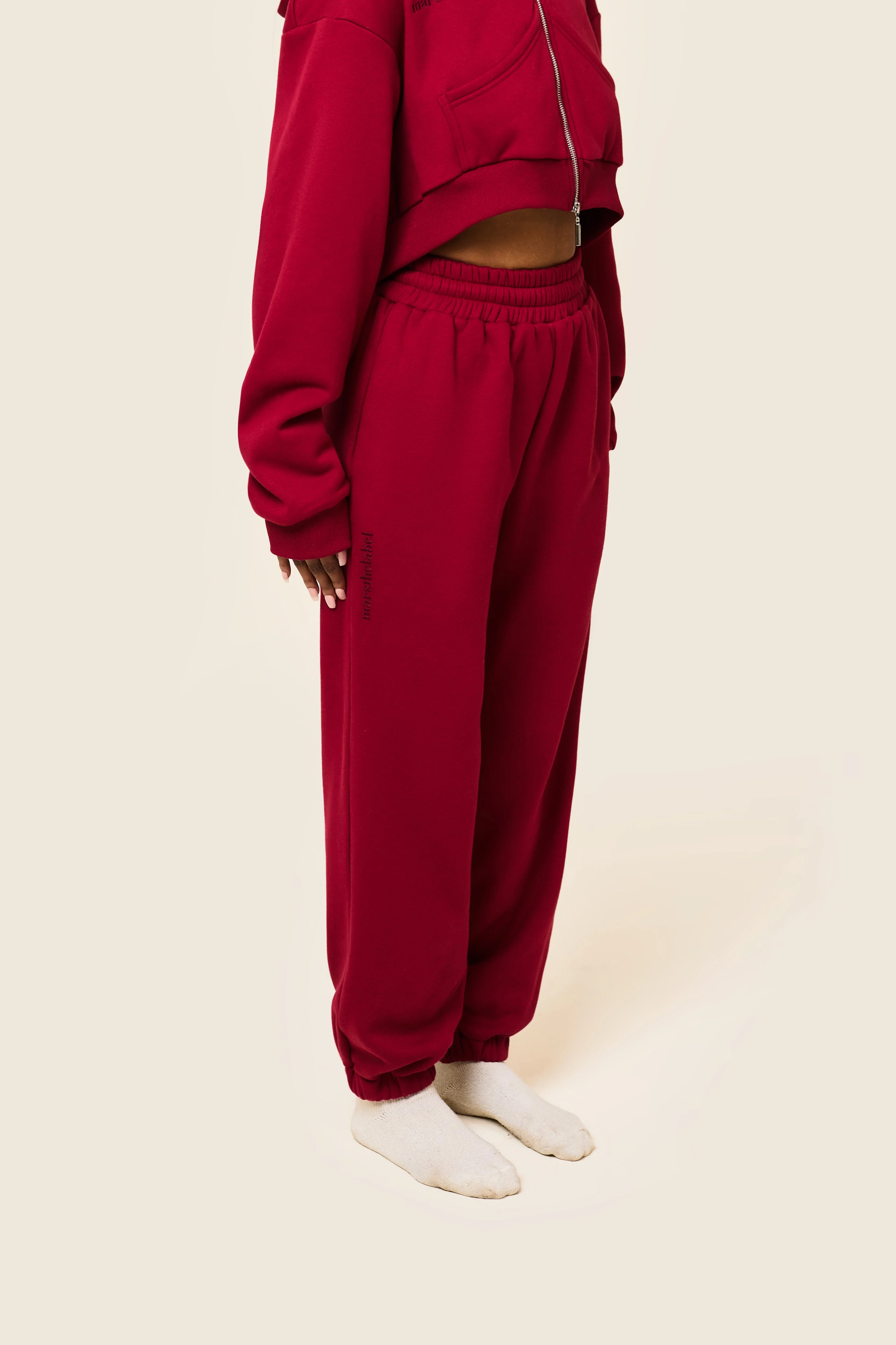 The Classics Cuffed Joggers in Red - Image 4