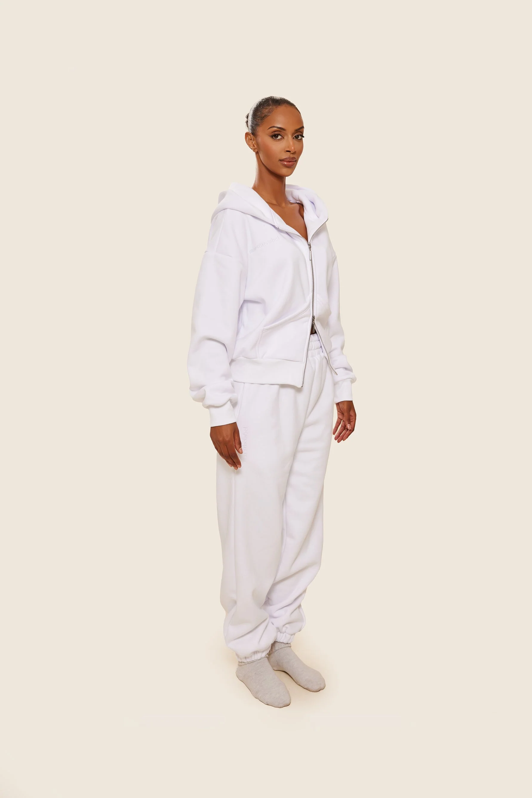 The Classics cuffed  joggers in White - Image 2