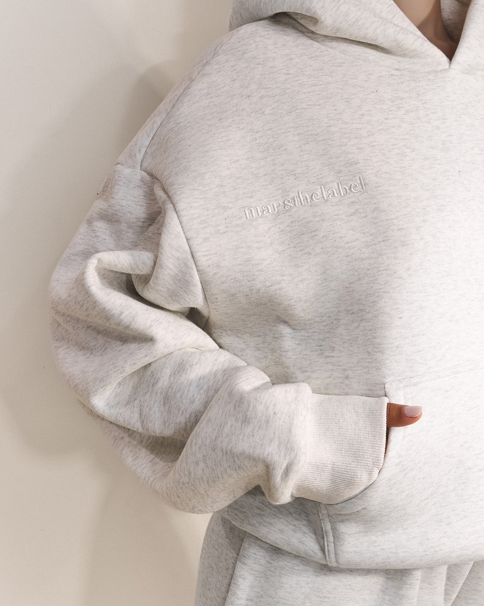 The Classics Hoodie in Grey Marl - Image 3