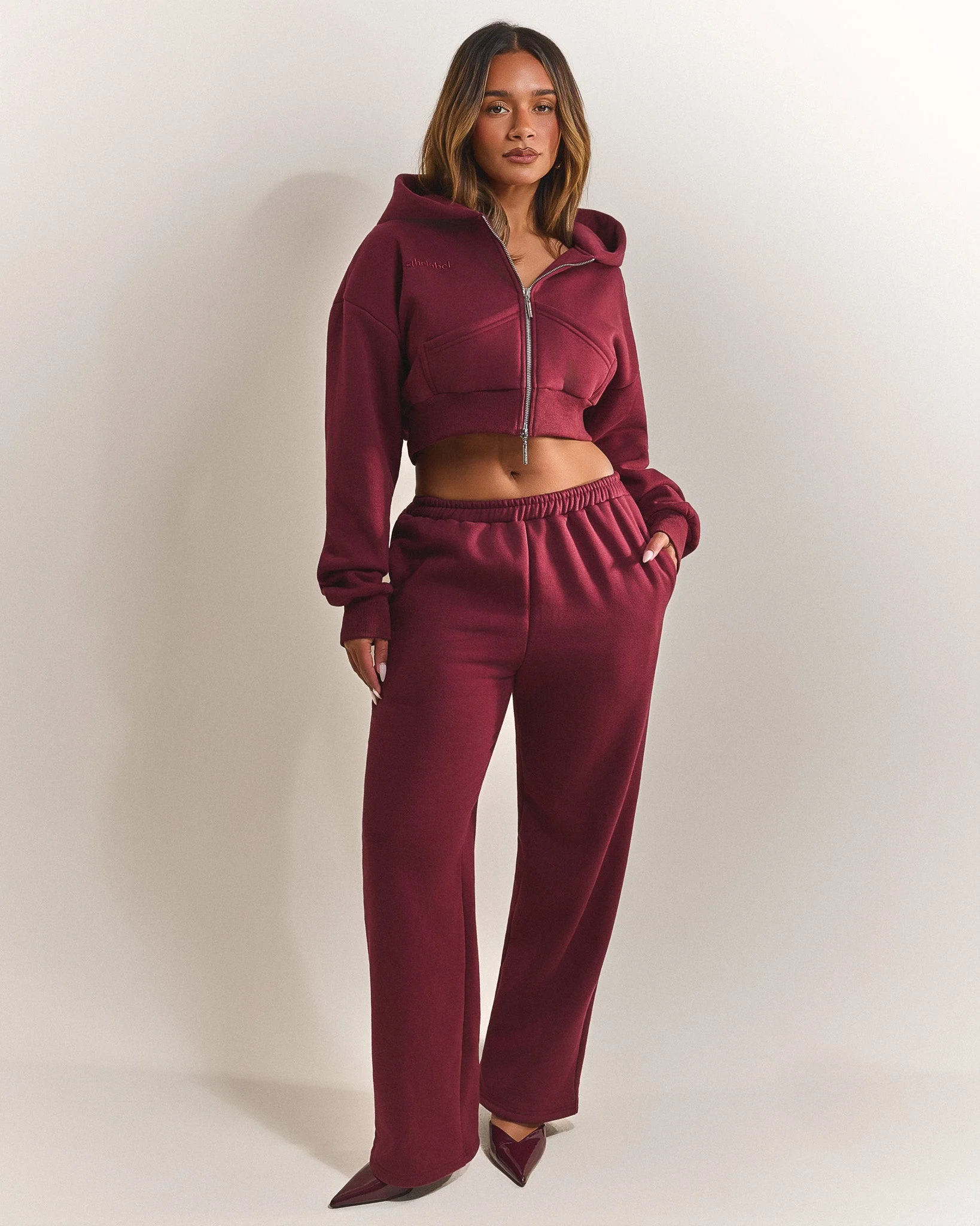 The Classics Joggers in Wine - Image 3