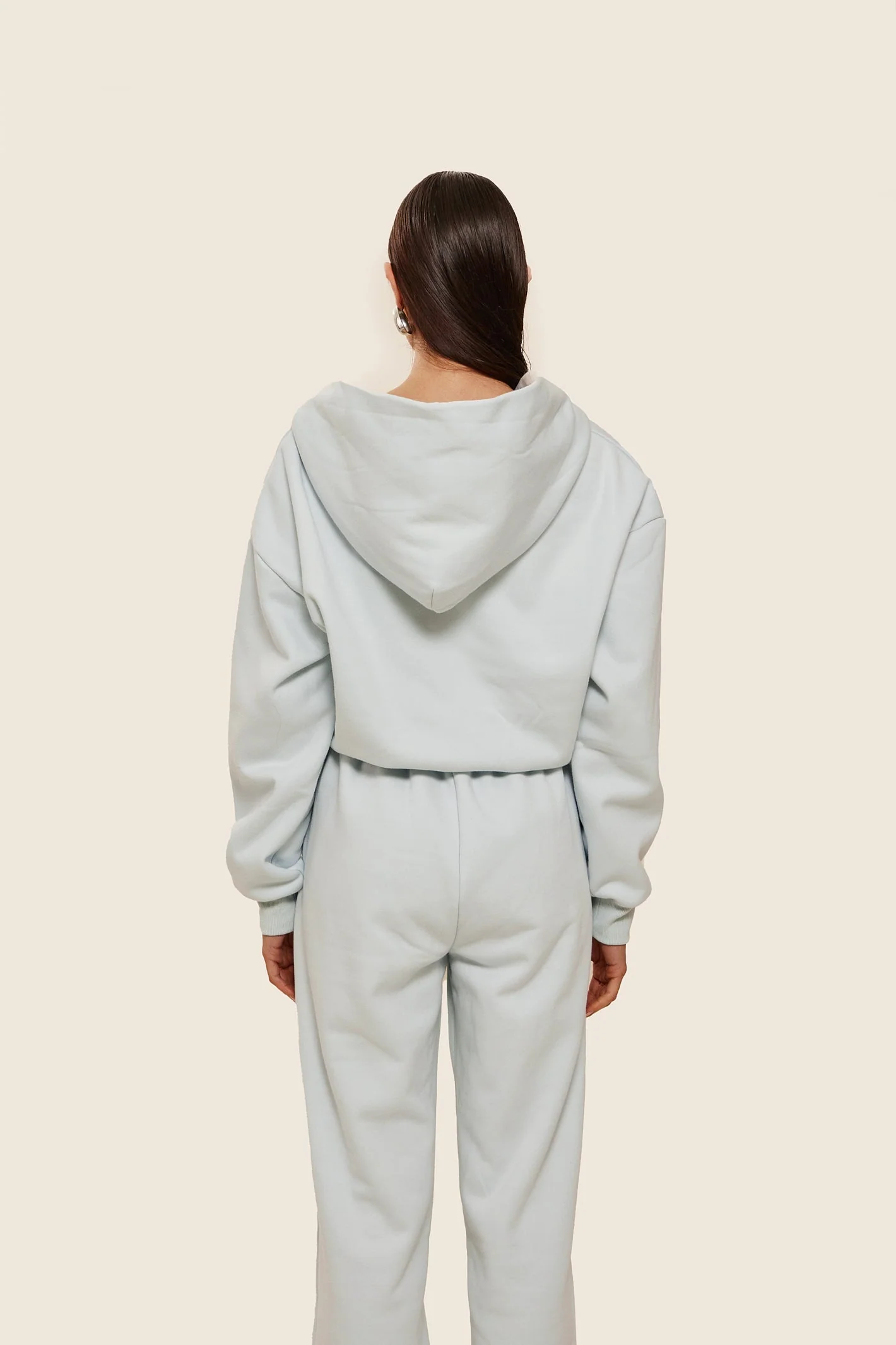 The Classics Longline Zip Jacket in Baby Blue - Image 10