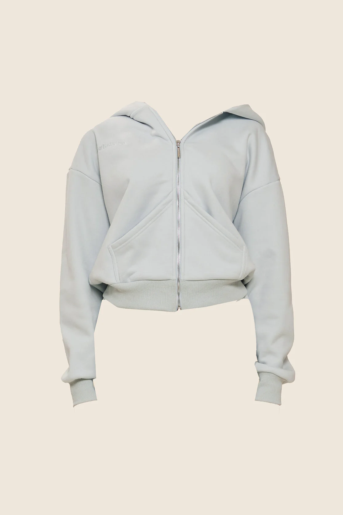 The Classics Longline Zip Jacket in Baby Blue - Image 12