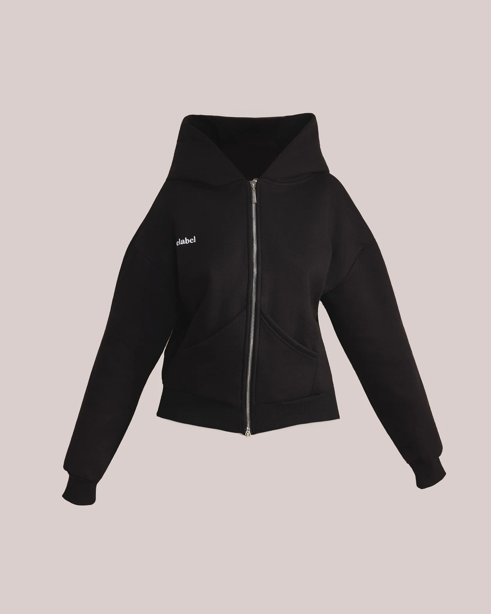 The Classics Longline Zip Jacket in Black - Image 5