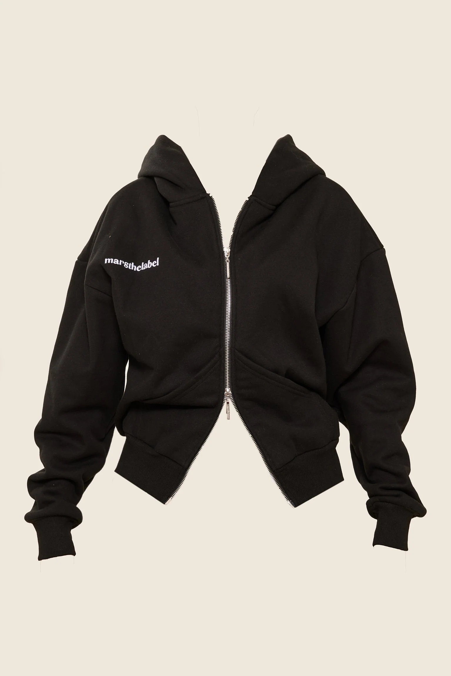 The Classics Longline Zip Jacket in Black - Image 8