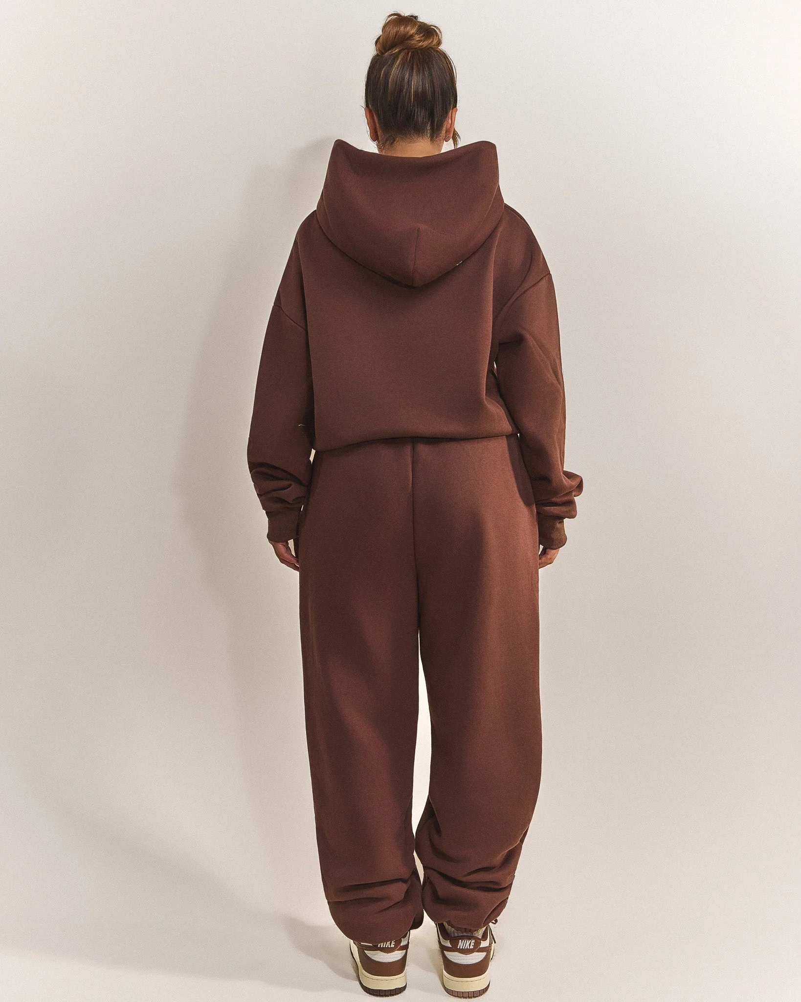 The Classics Longline Zip Jacket in Brown - Image 3