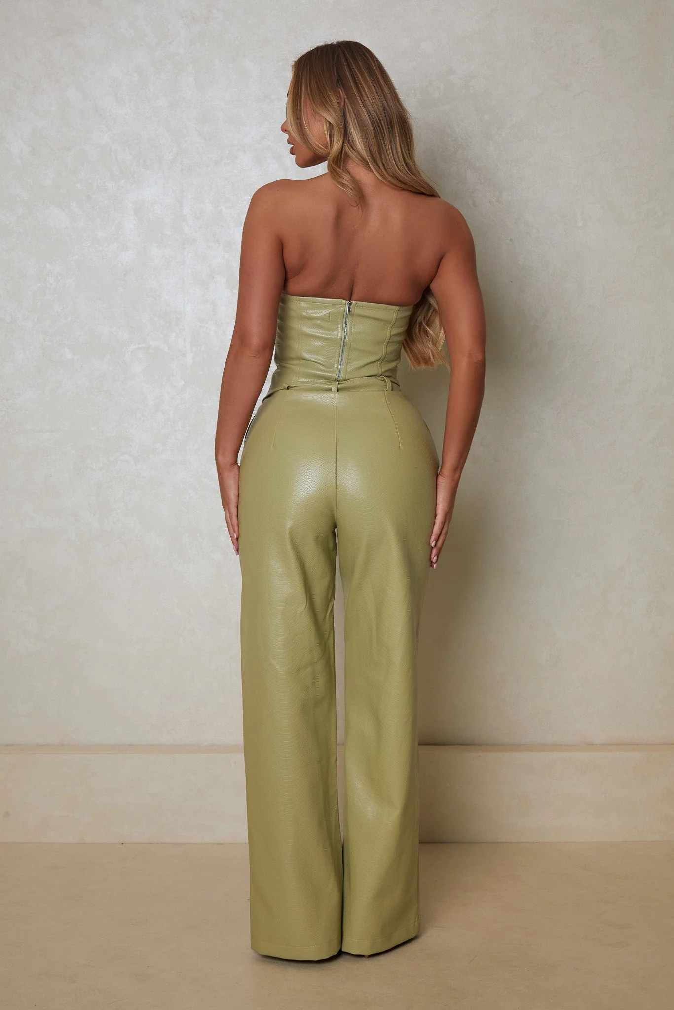 The Croc Trousers in Sage - Image 5