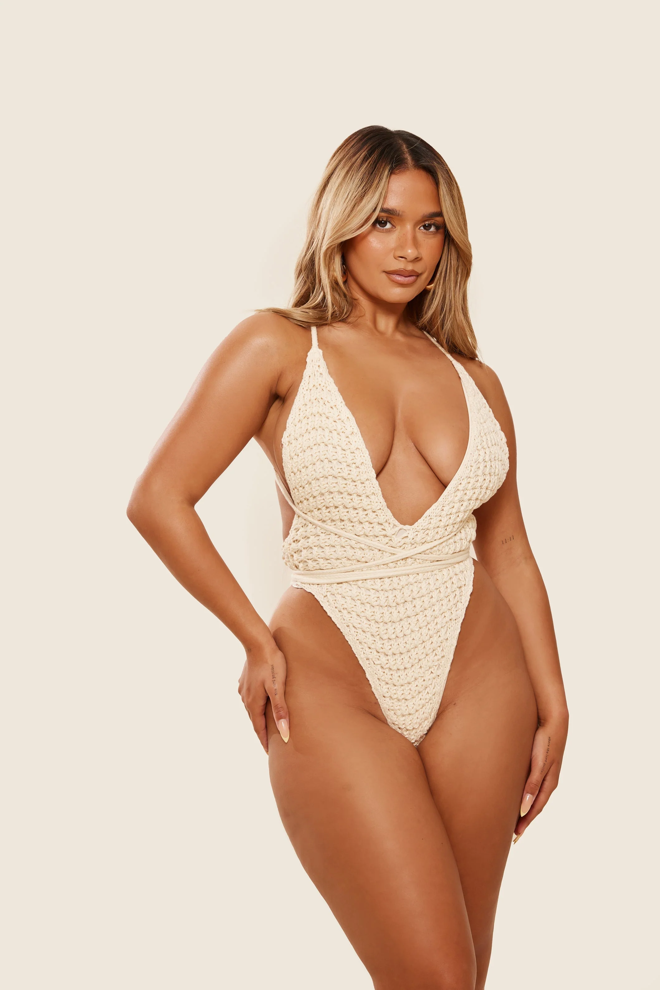 The Crochet Fishtail Swim in Cream - Image 2