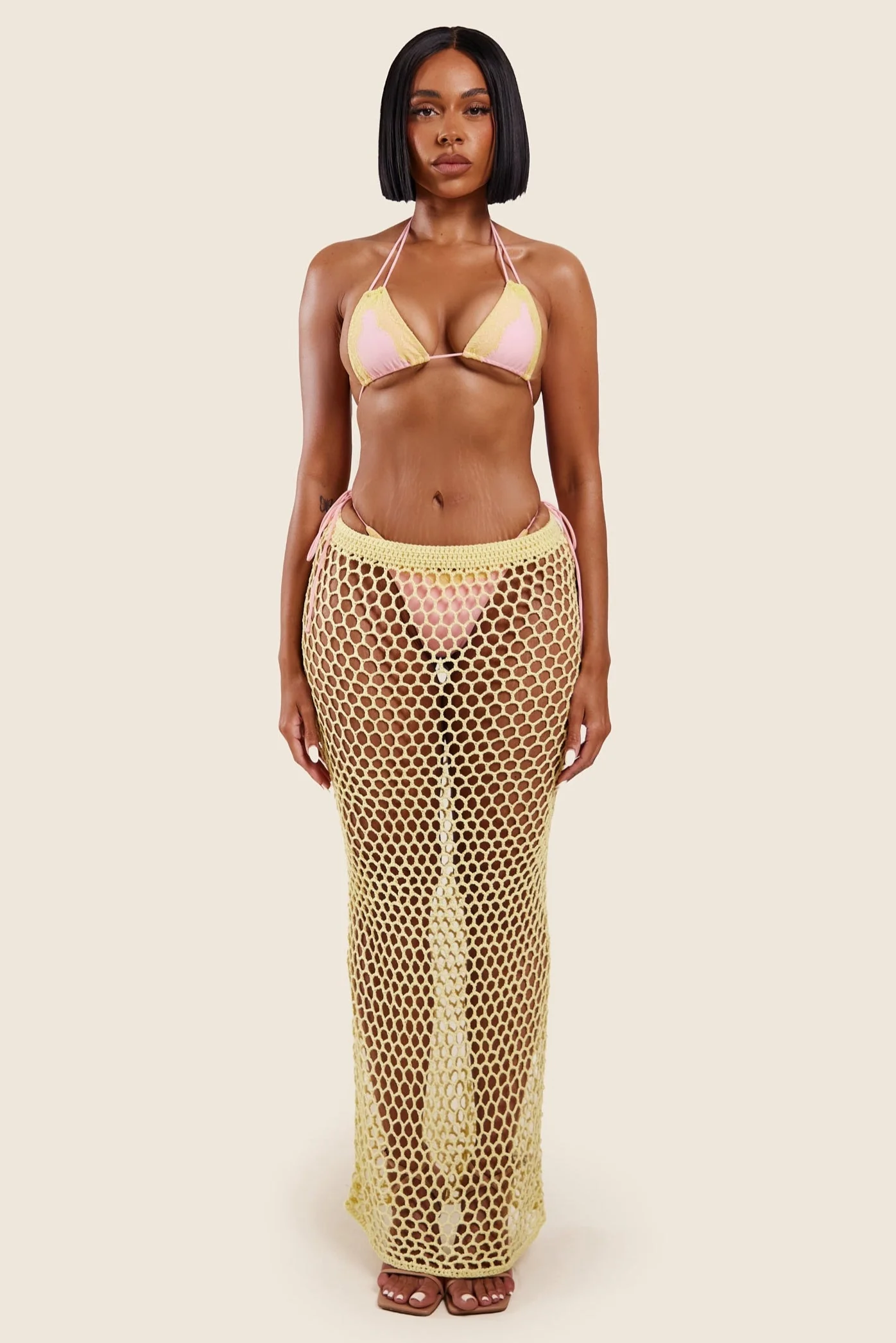 The Crochet Maxi Cover Up in Yellow