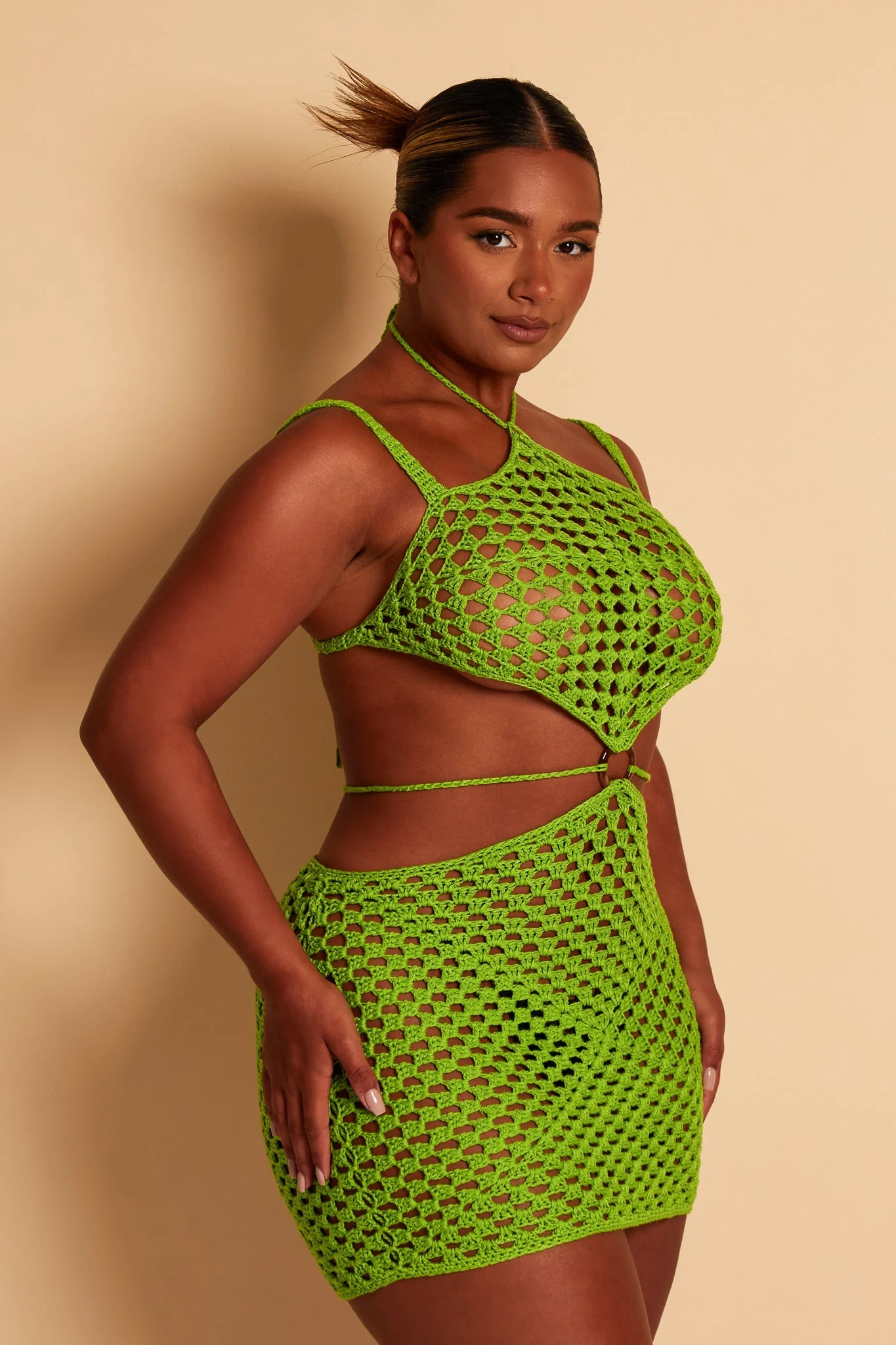 The Crochet Mini in Green - Image 4