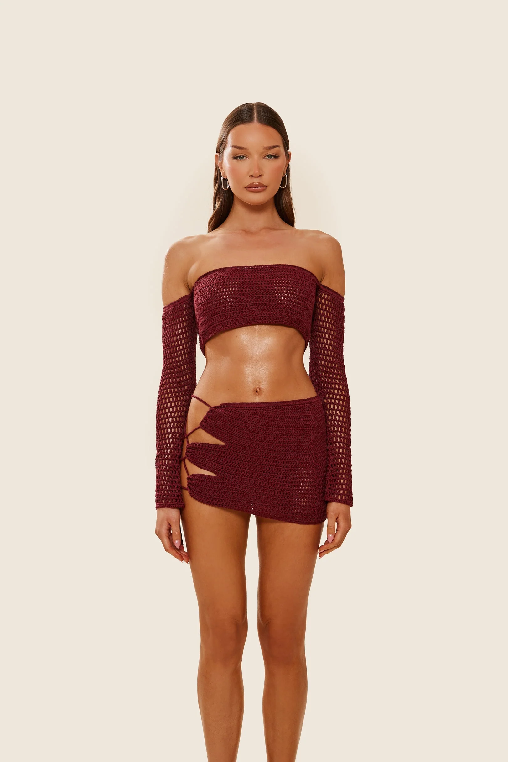 The Crochet Set in Wine - Image 6