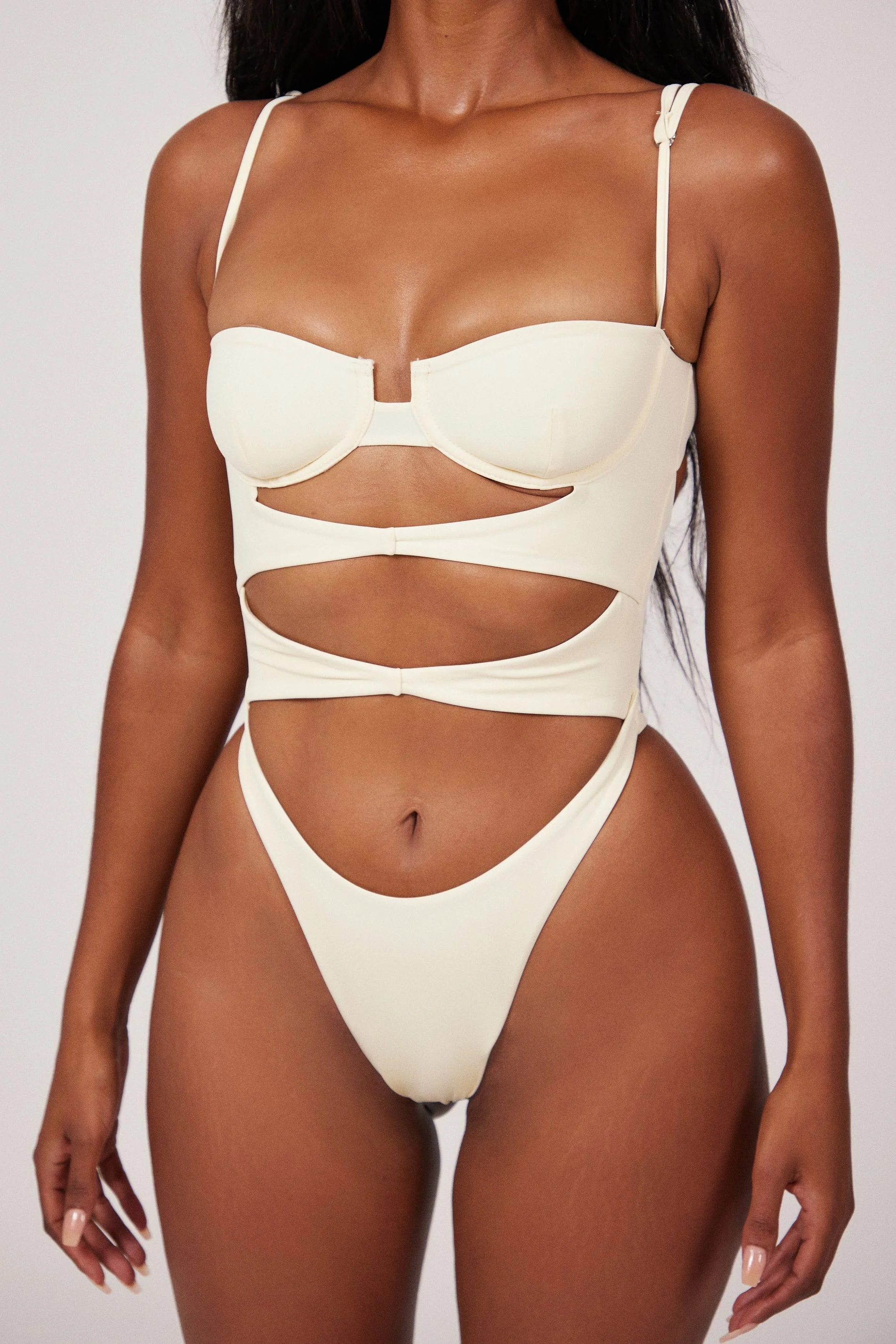 The Cut Out Cup Swim in Cream - Image 6