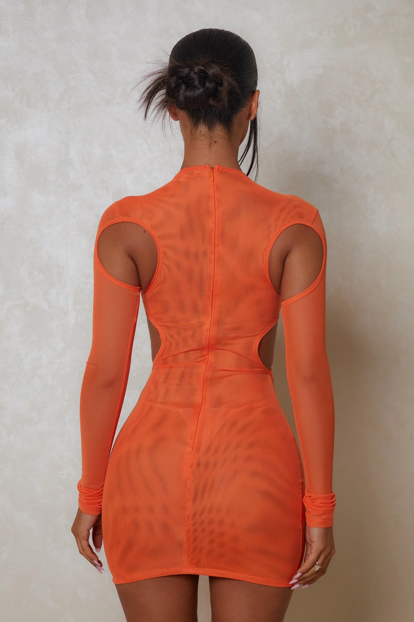 The Cut Out Mesh Mini in Orange - Image 4