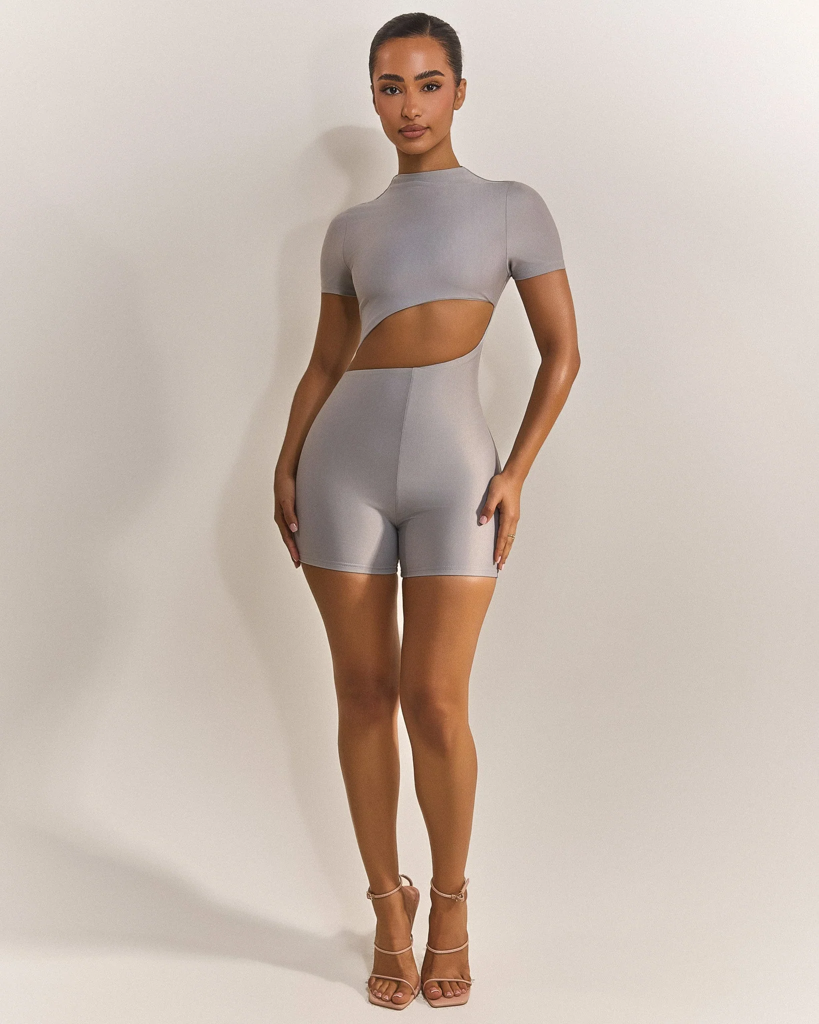 The Cut Out Playsuit in Grey - Image 5