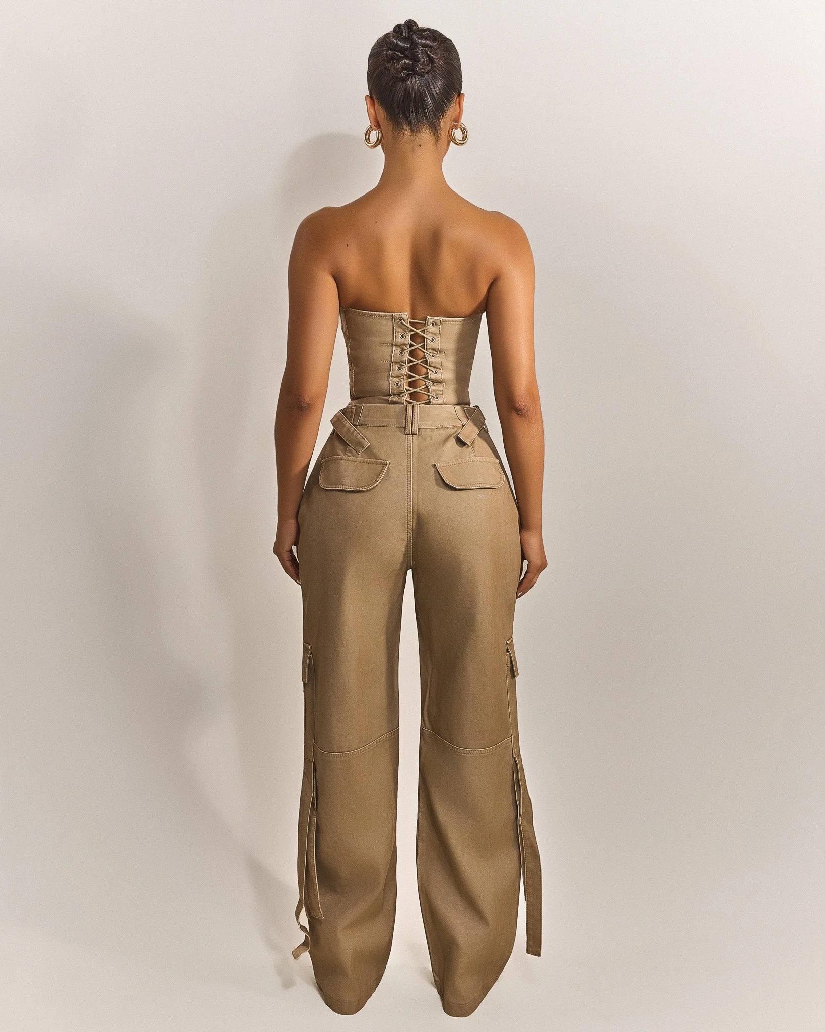 The Zeda Cargos in Light Brown Wash - Image 5