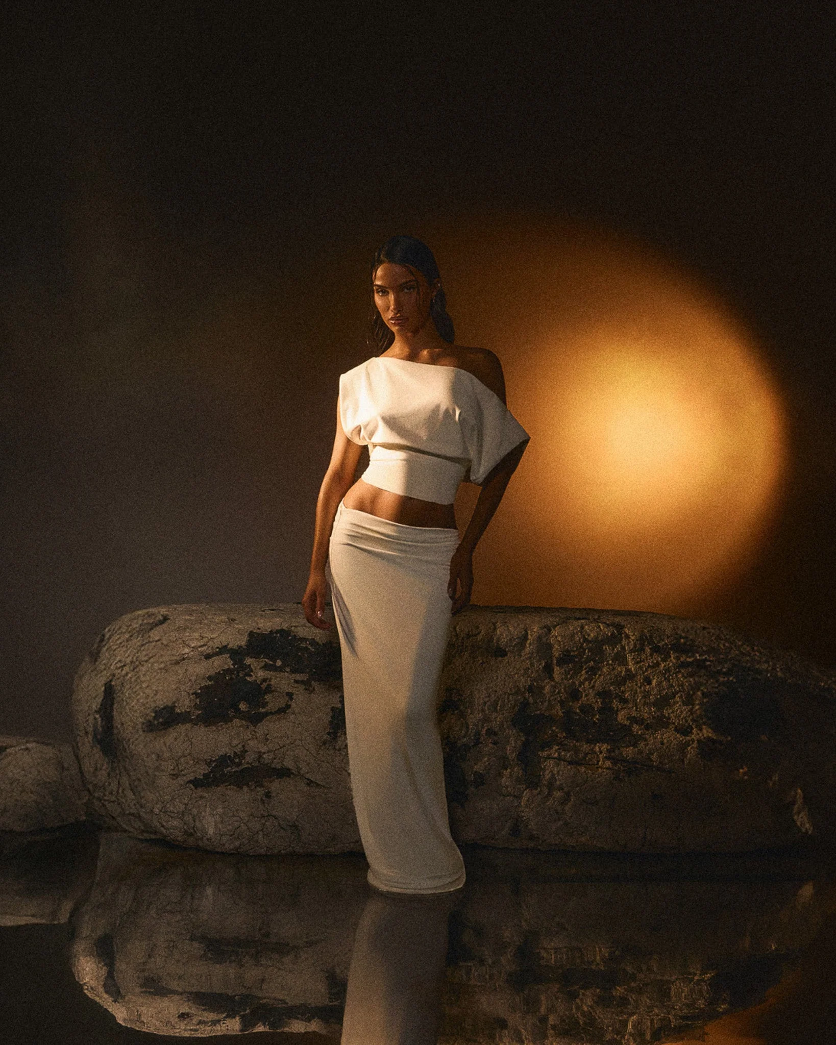 The Samira Maxi Skirt Set in White - Image 8