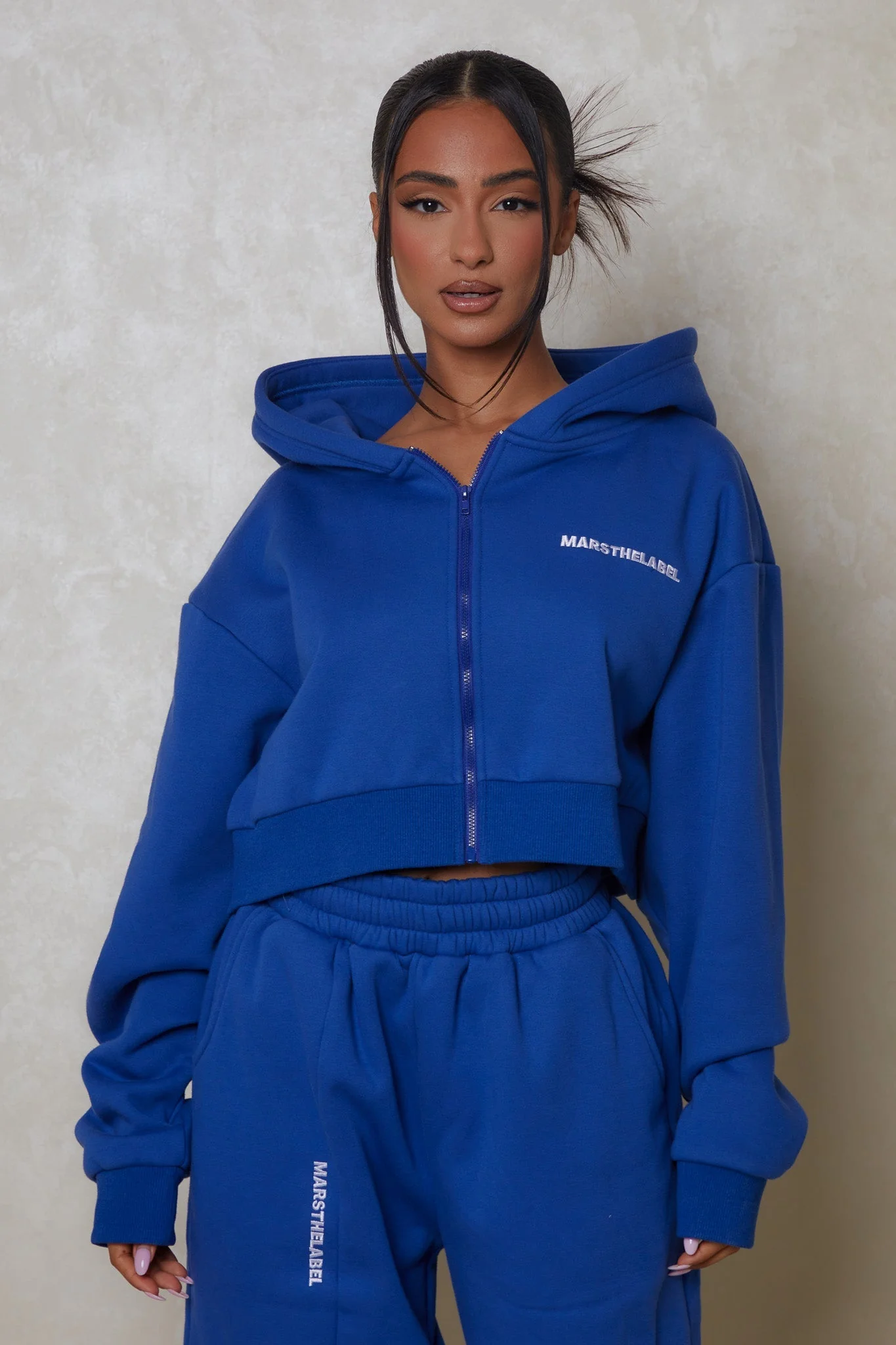 The Essentials Cropped Jacket - Cobalt