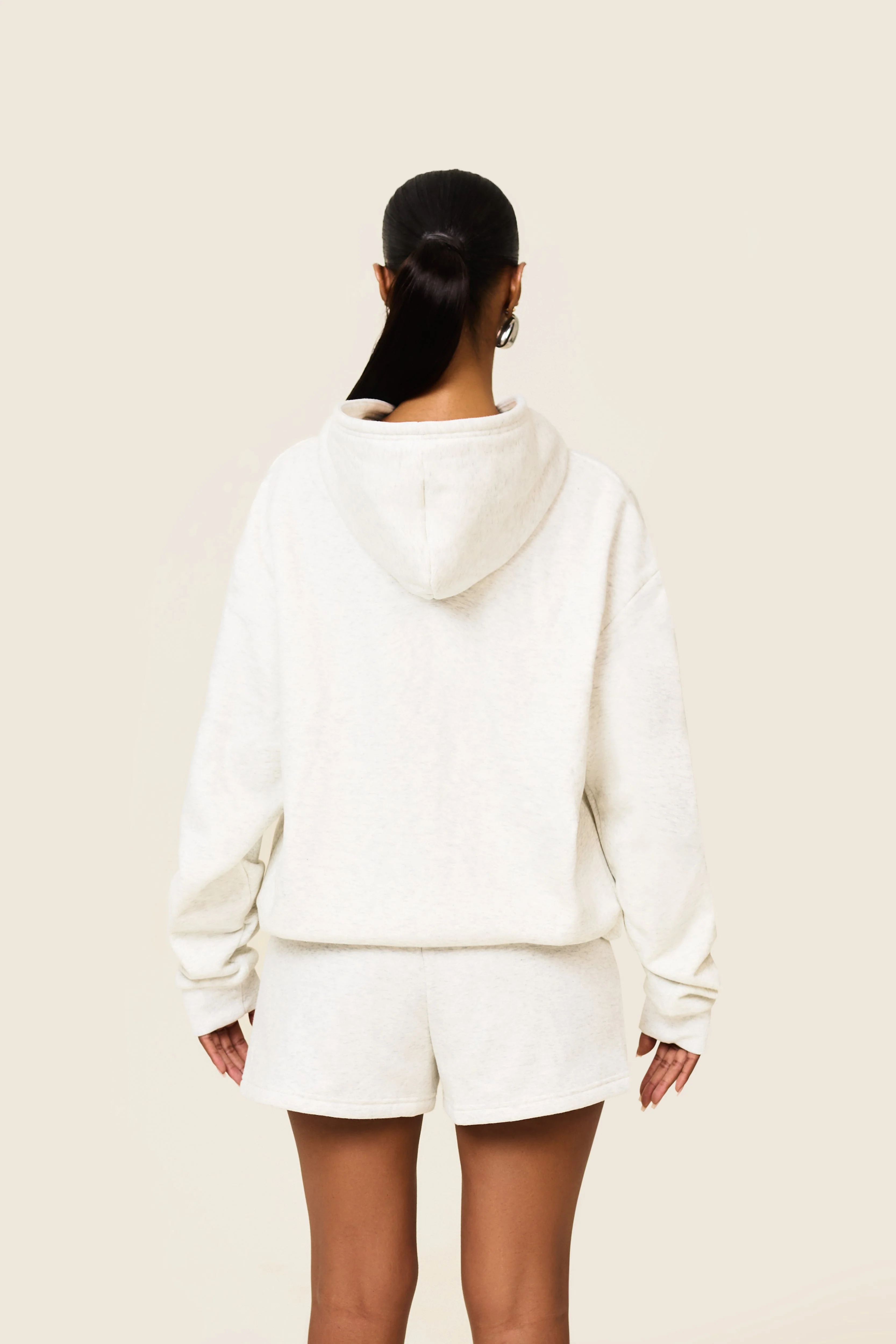 The Essentials Hoodie in Marl Grey - Image 9