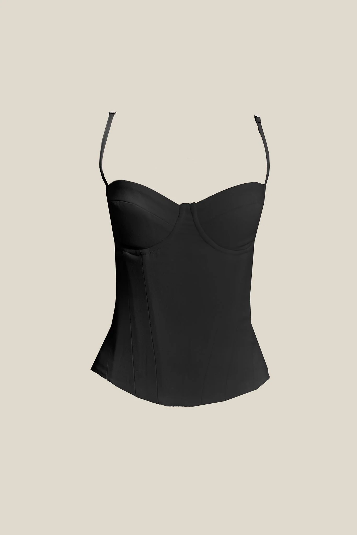 The Everly Lace Up Corset Top in Black - Image 10