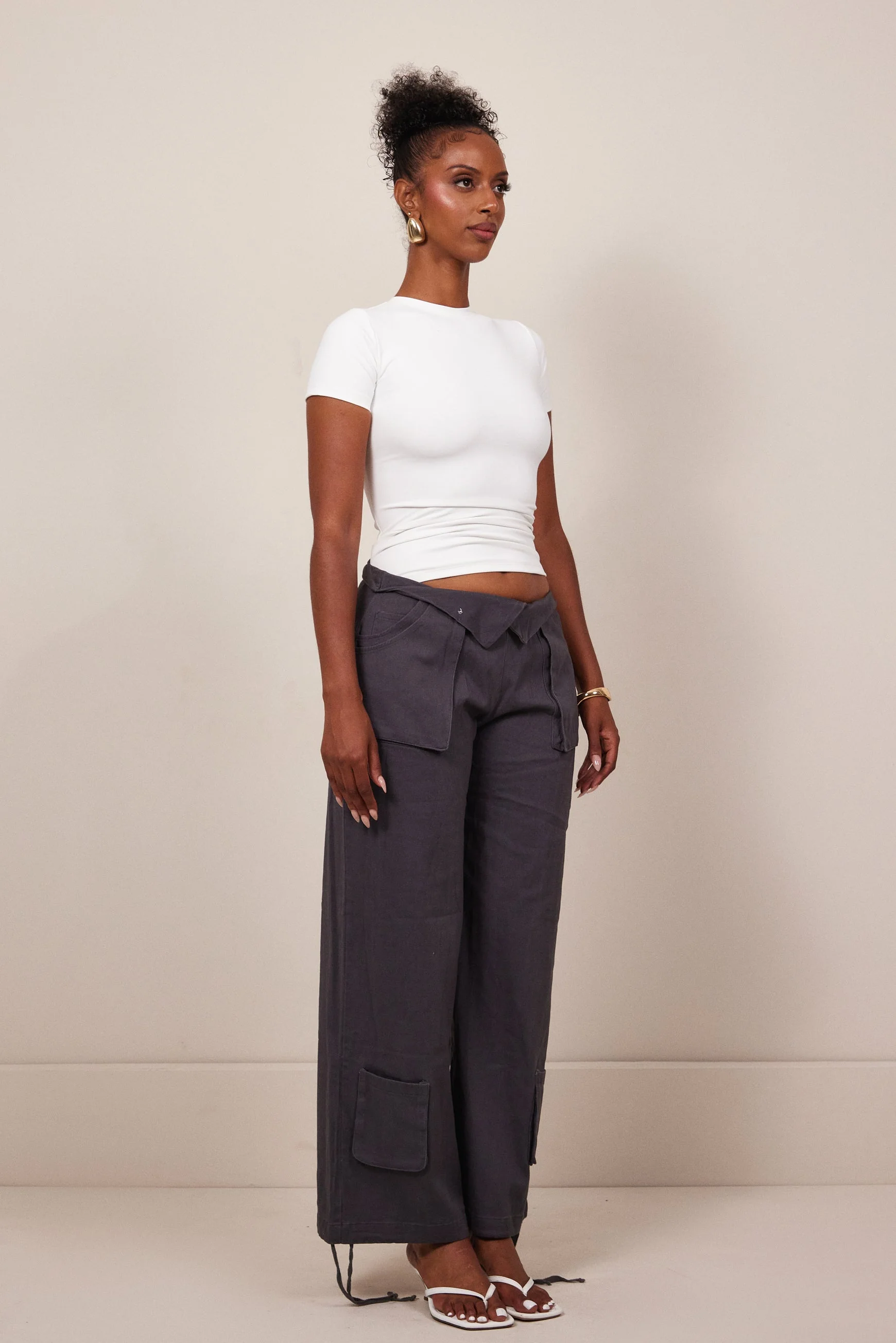 The Rylee Cargos in Charcoal - Image 8