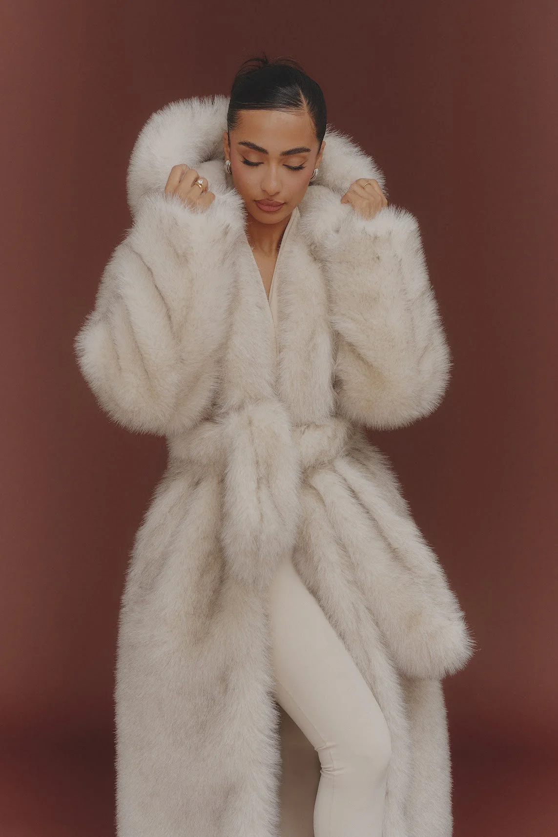 The Maple Maxi Coat in Cream - Image 3