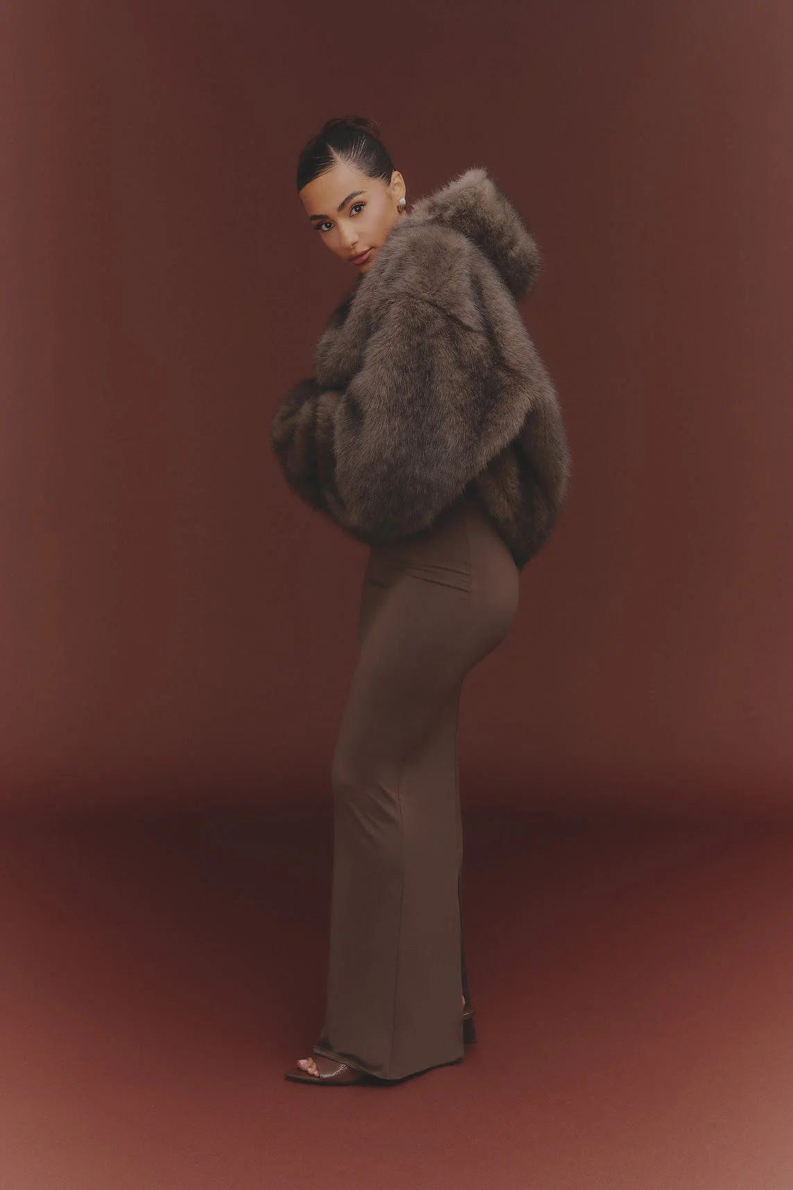 The Blair Hoodie in Brown - Image 4