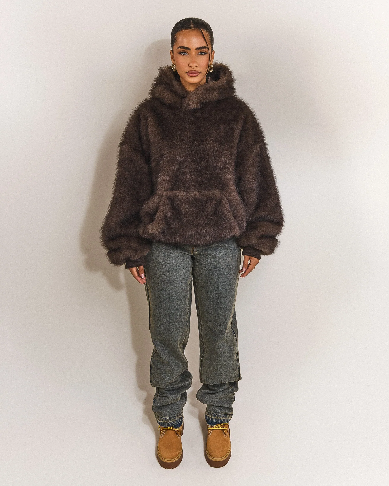 The Blair Hoodie in Brown - Image 5