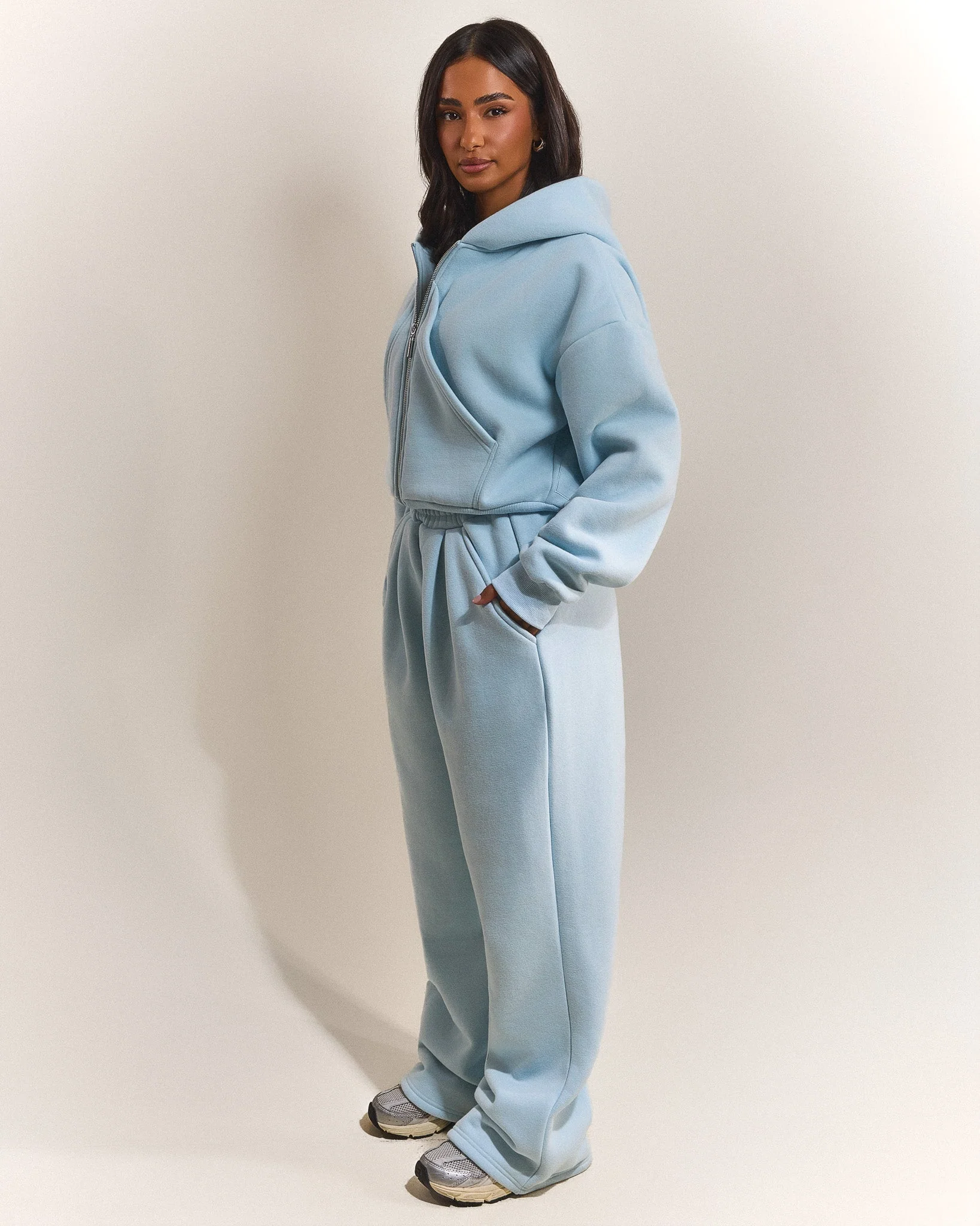 The Graphic Mars Zip Up Jacket in Baby Blue - Image 3