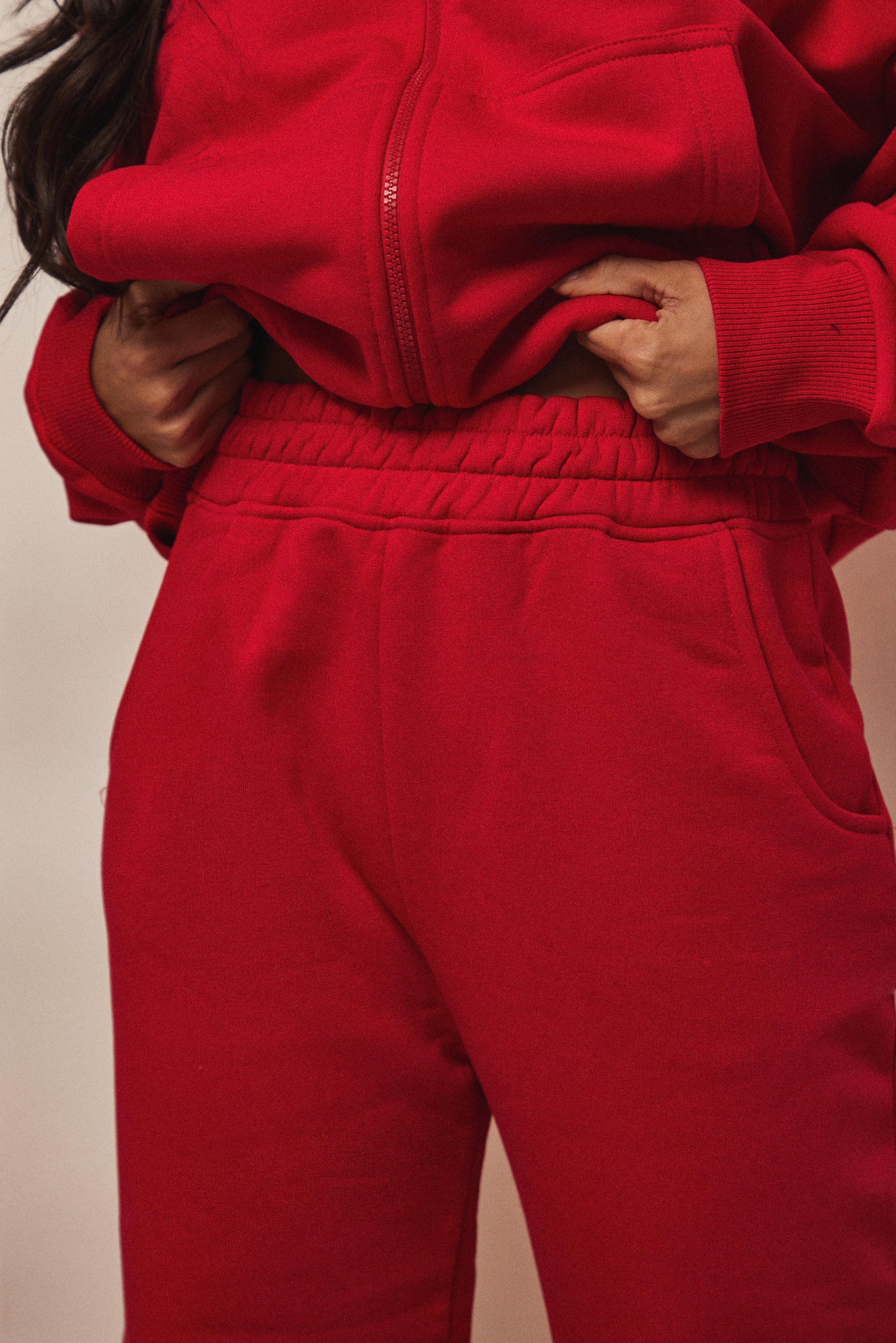 The Graphic Varsity Cuffed Joggers in Red - Image 9