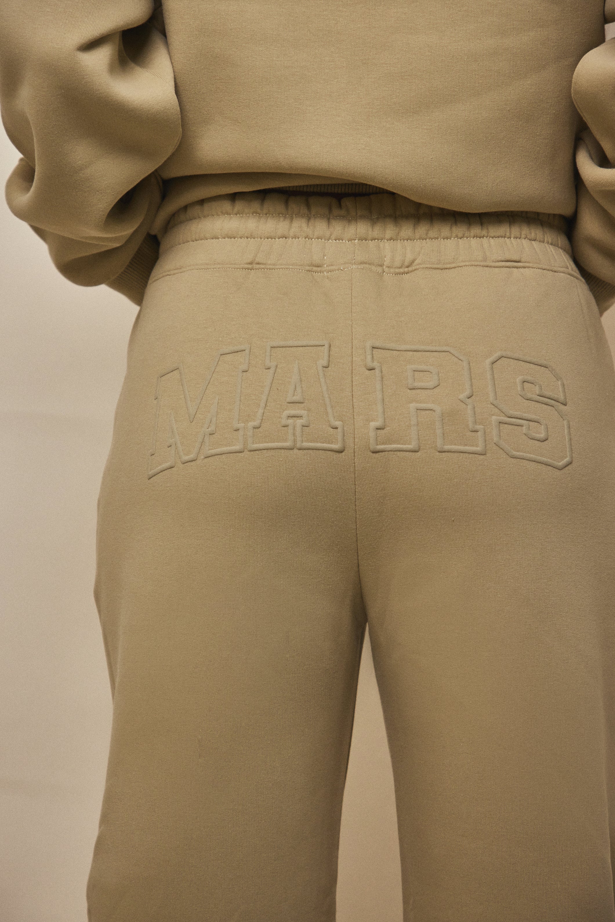The Graphic Varsity Straight Leg Joggers in Stone - Image 10
