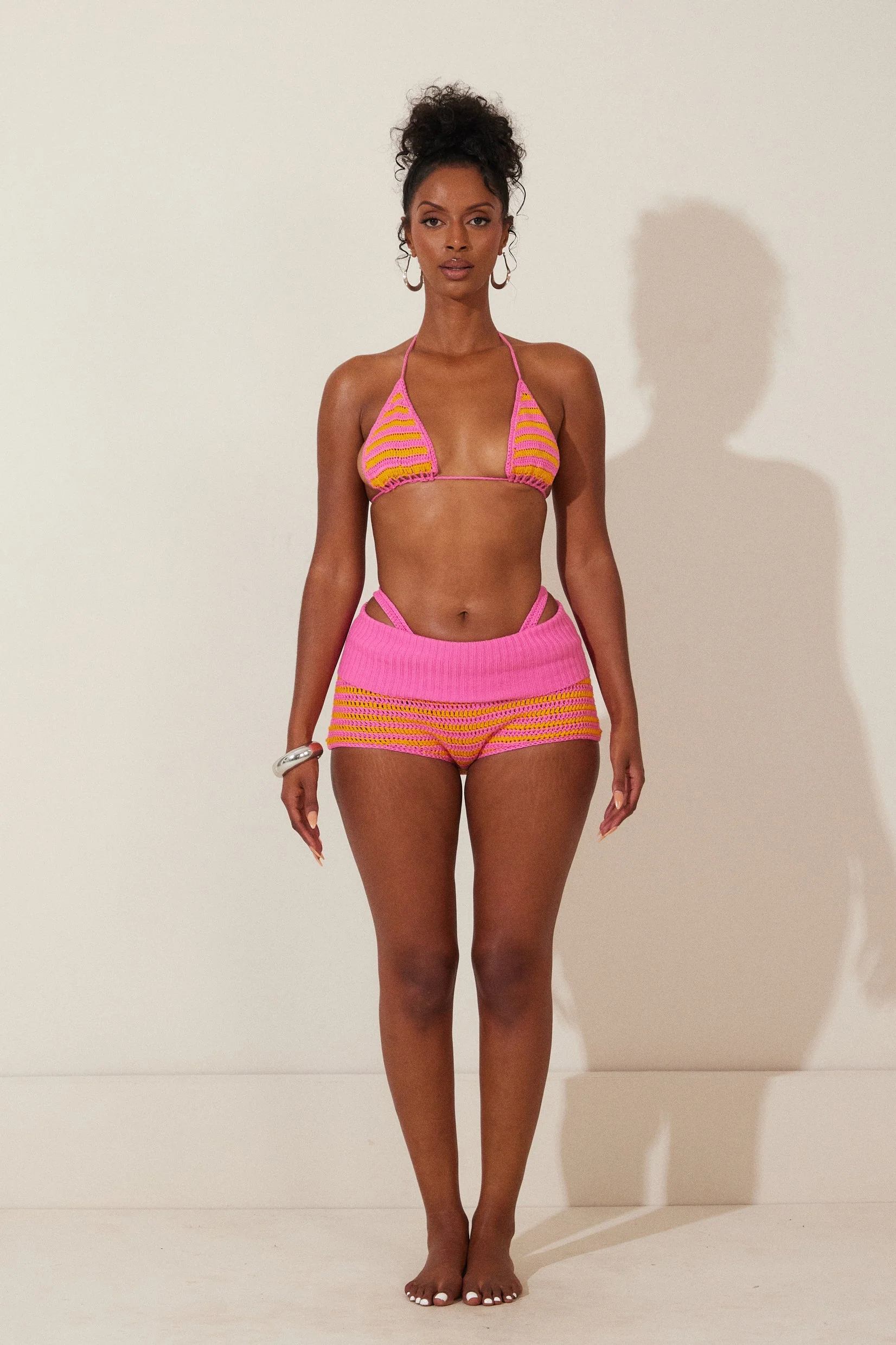 The Guerda Shorts in Pink and Orange - Image 3