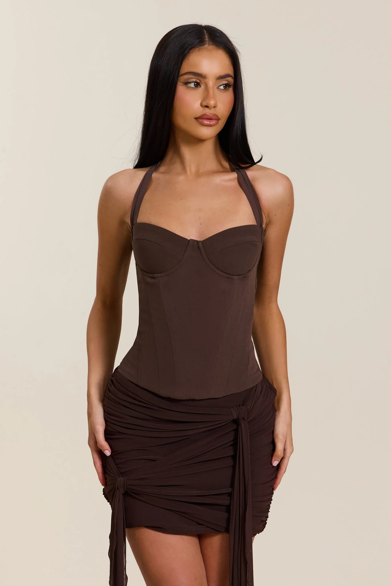 The Zadie Top In Brown - Image 3