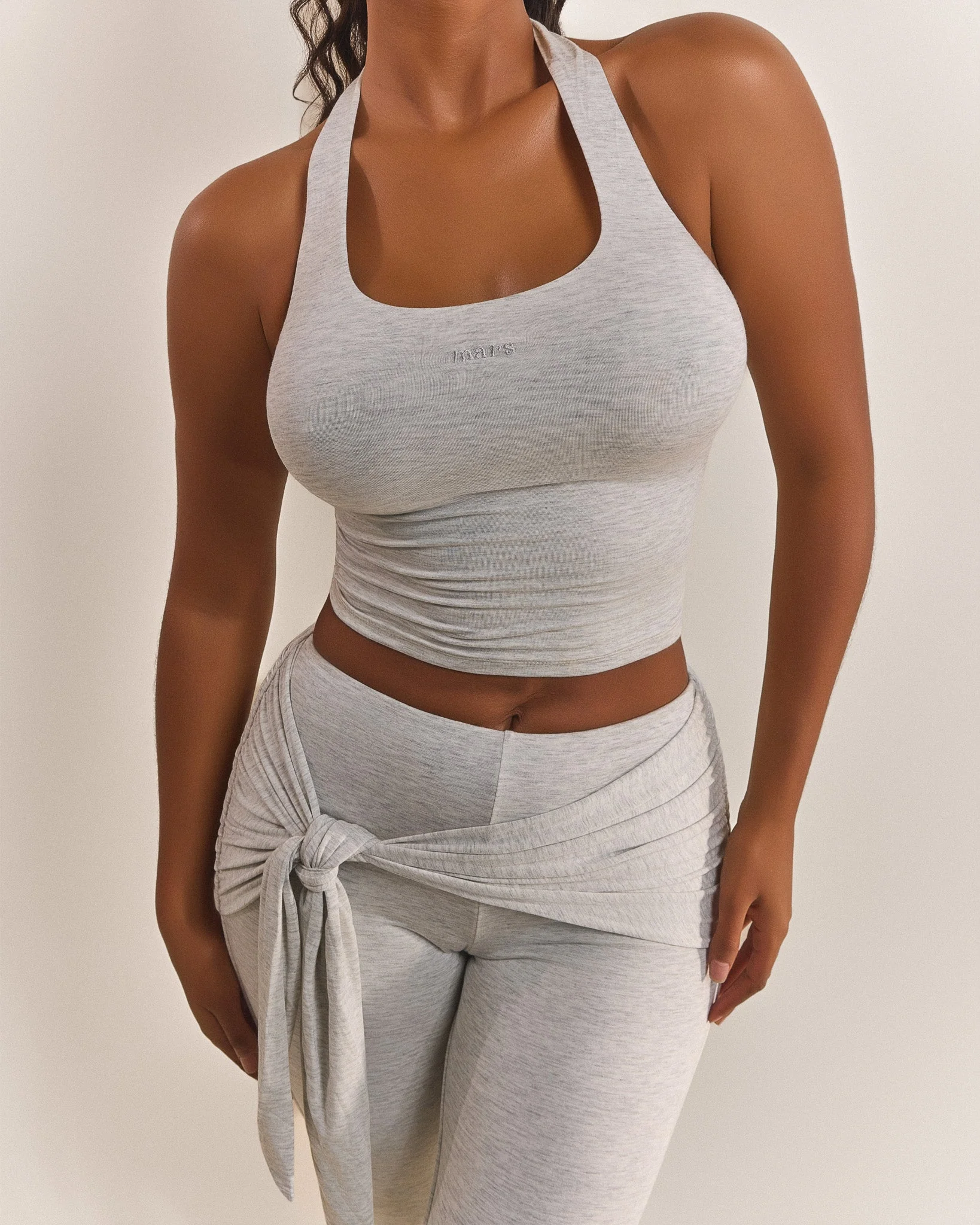 The Halter Vest in Grey Marl - Image 5